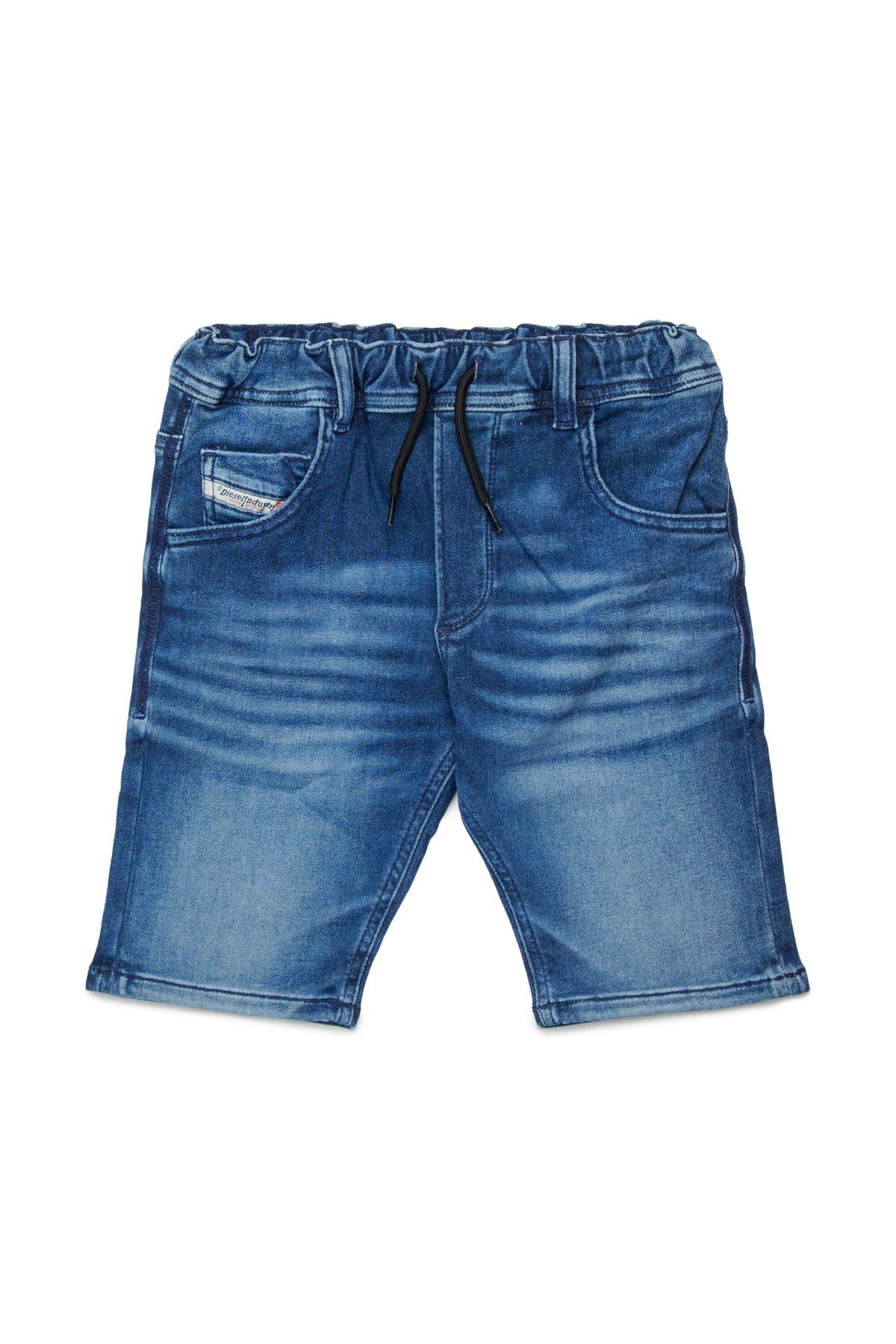 JoggJeans® shorts in mid-blue with shades