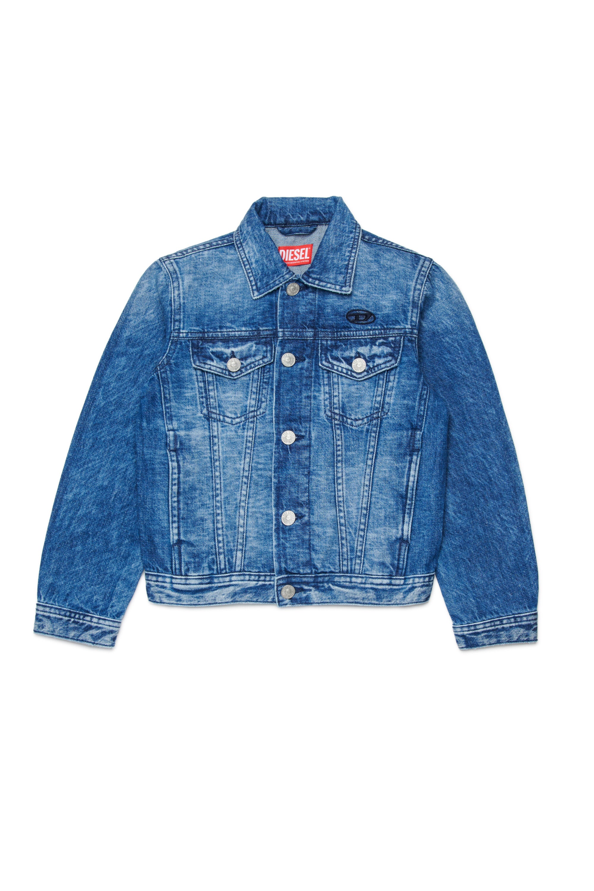 Denim jacket with logo