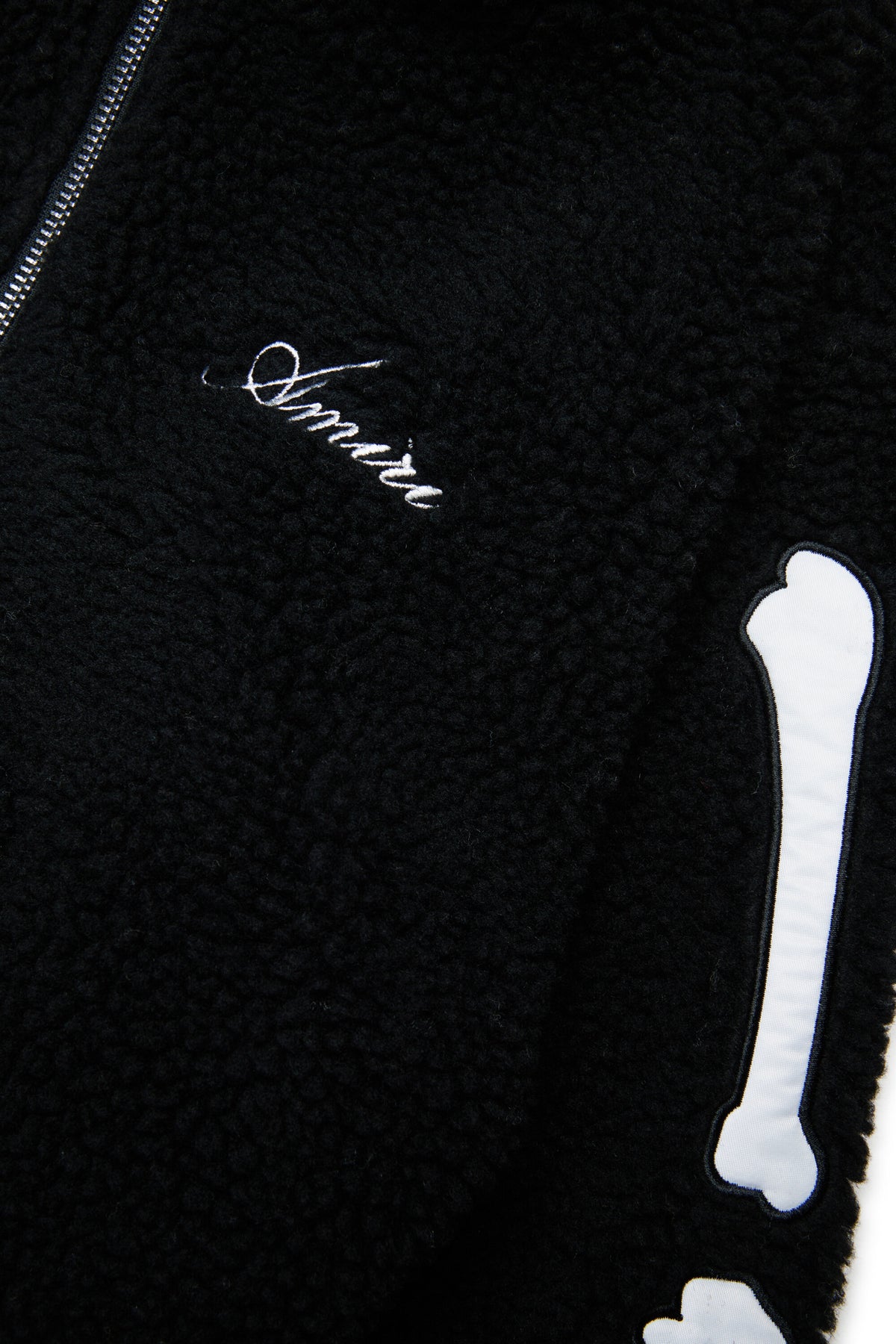 Teddy jacket with bone details