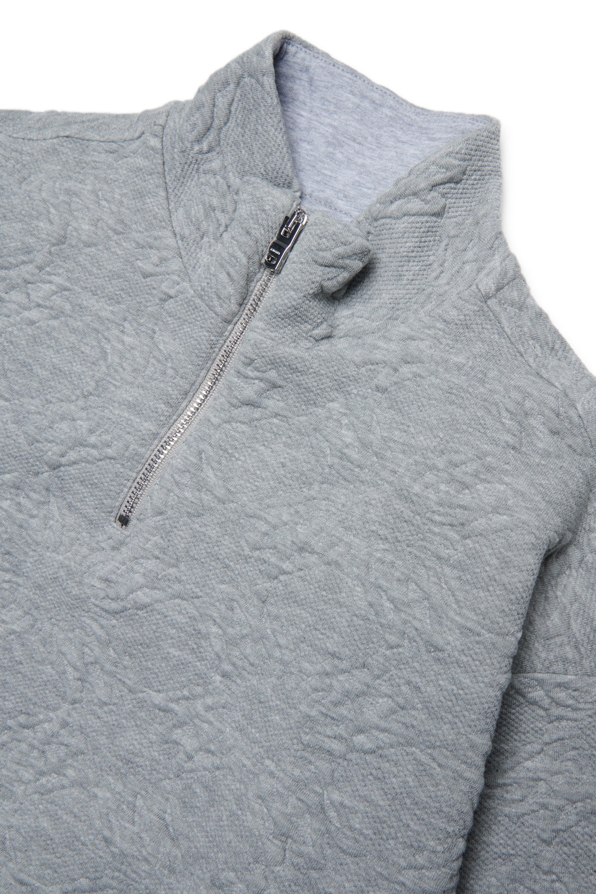Jacquard sweatshirt with half zip