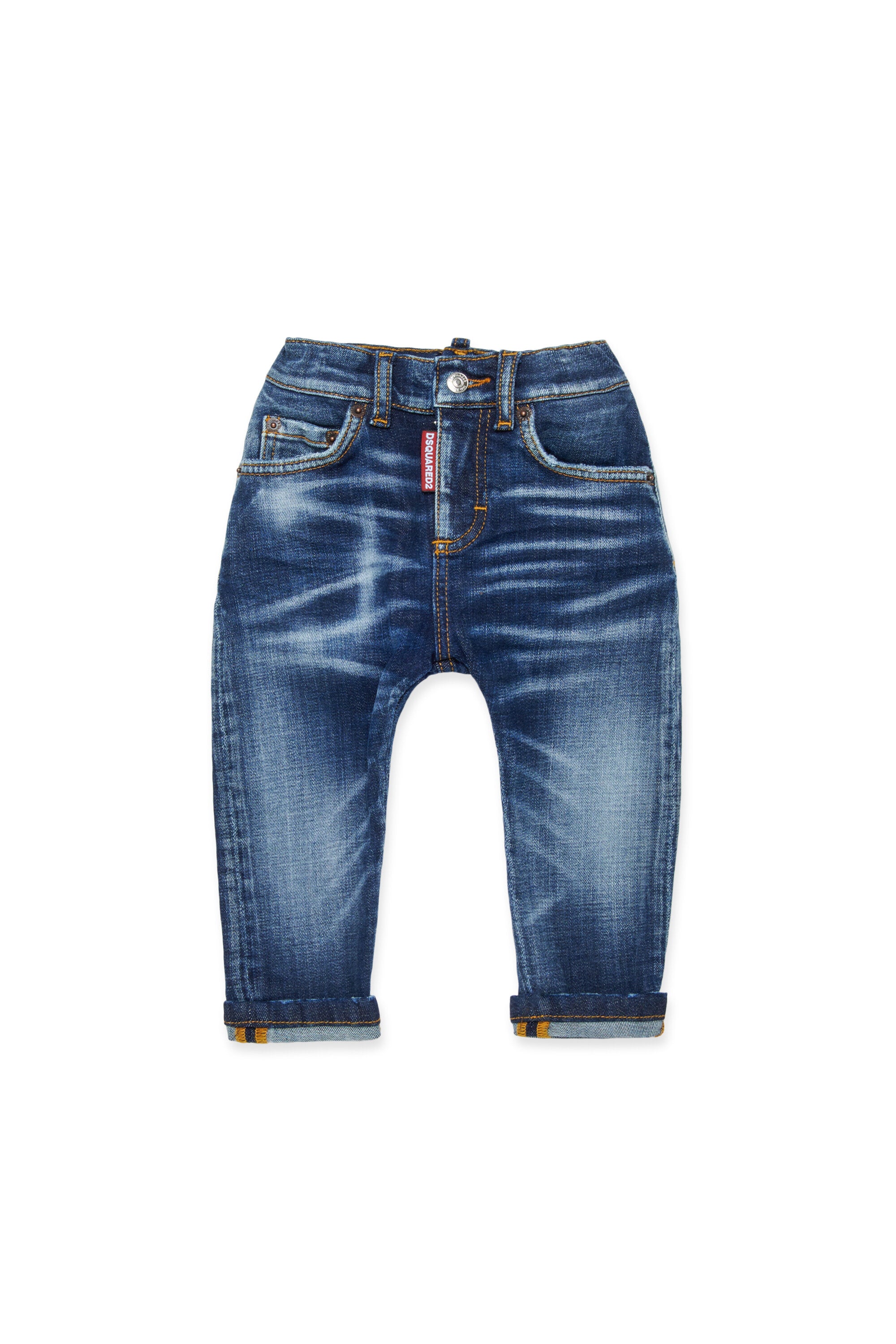 Shaded dark blue slim jeans