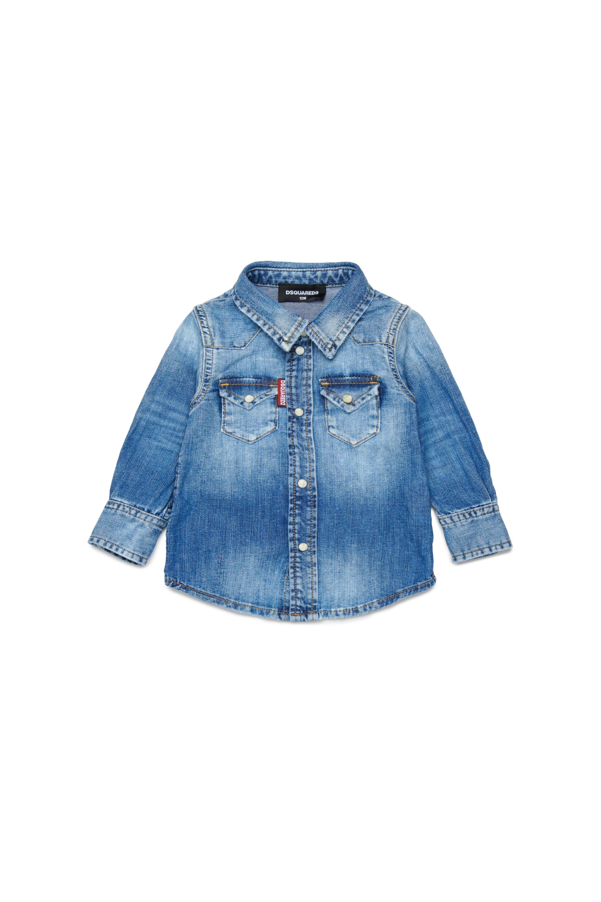 Denim shirt with logo