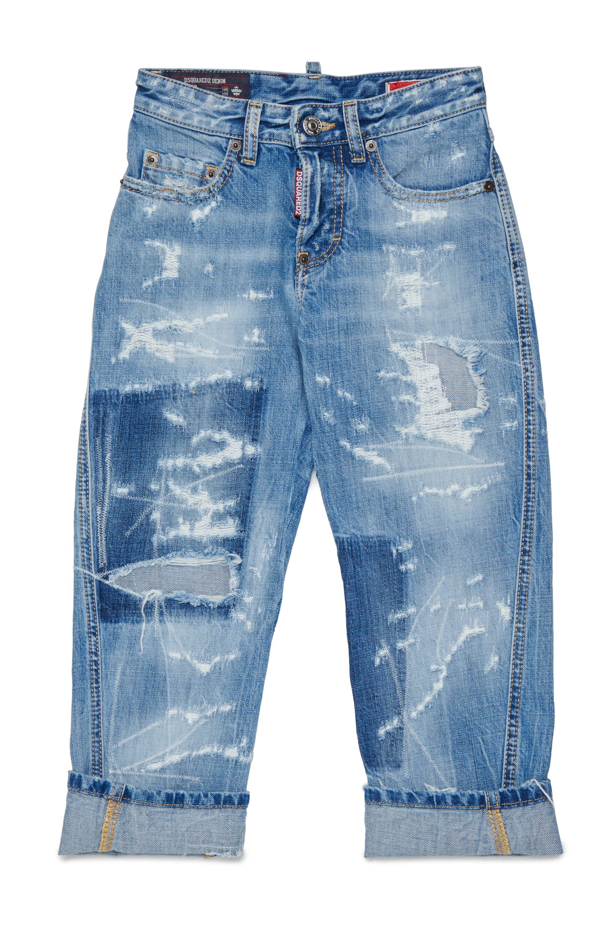 Regular jeans in light blue wash - Long Kawaii