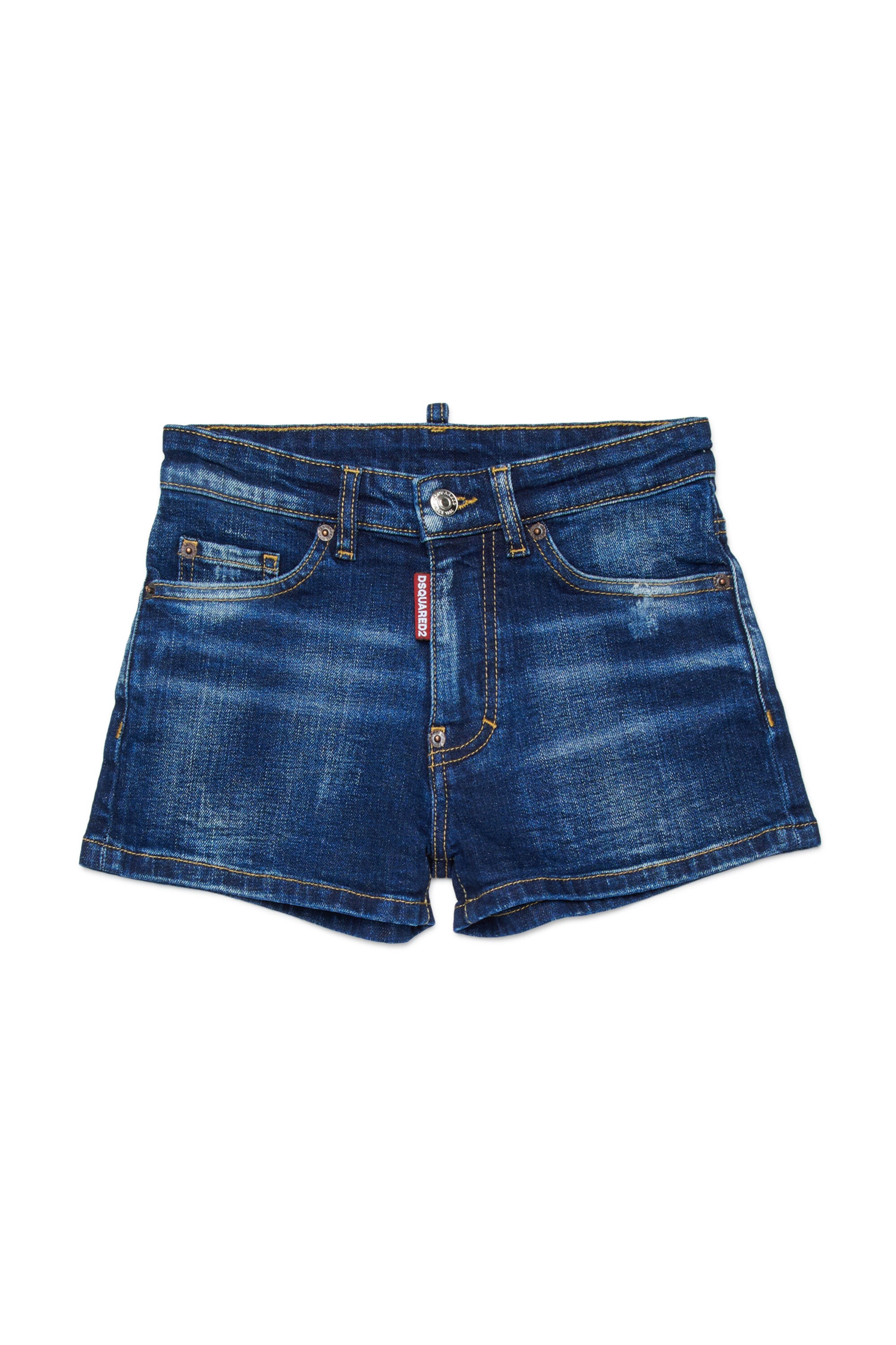 Dark blue denim shorts