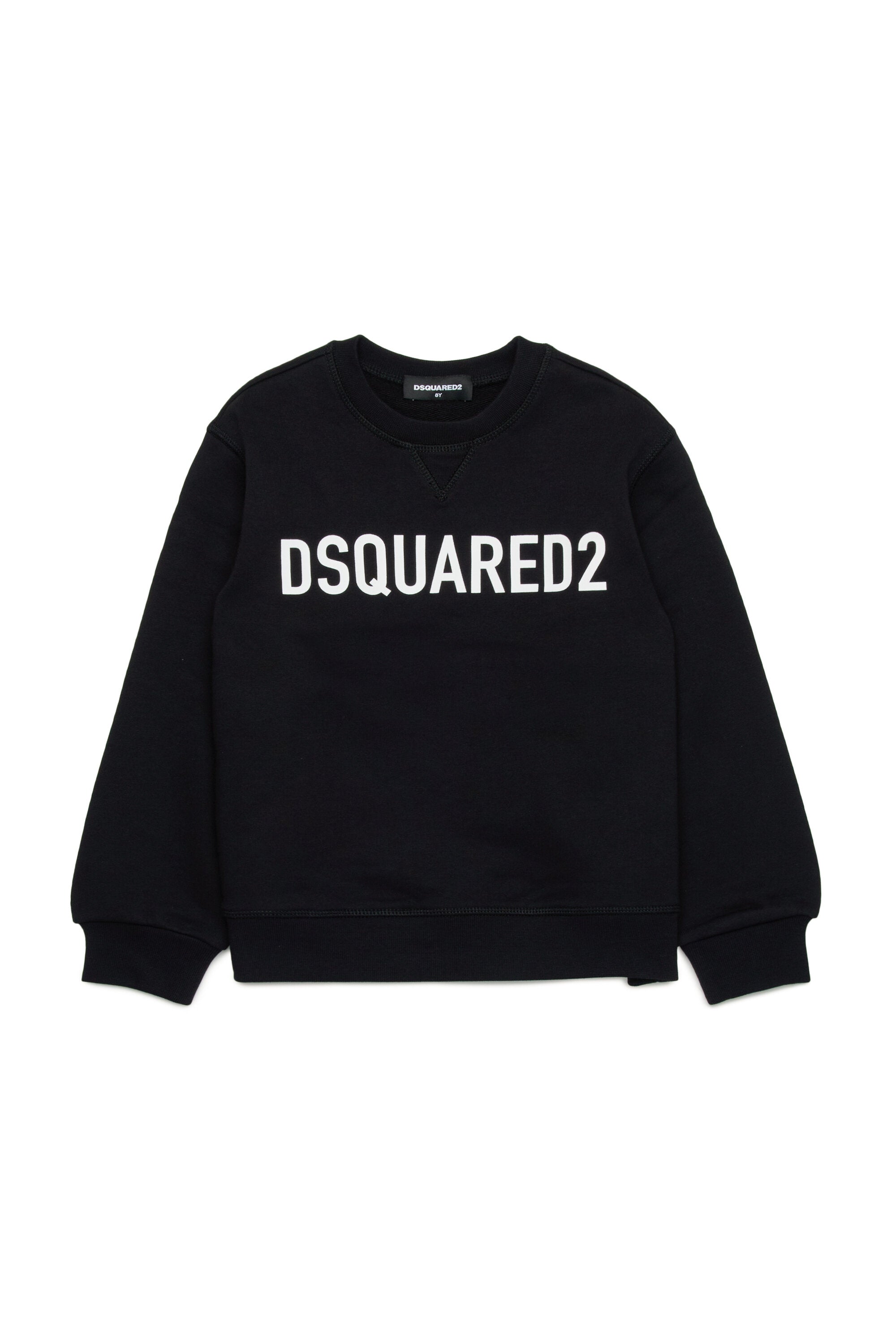Organic cotton crew-neck sweatshirt with logo