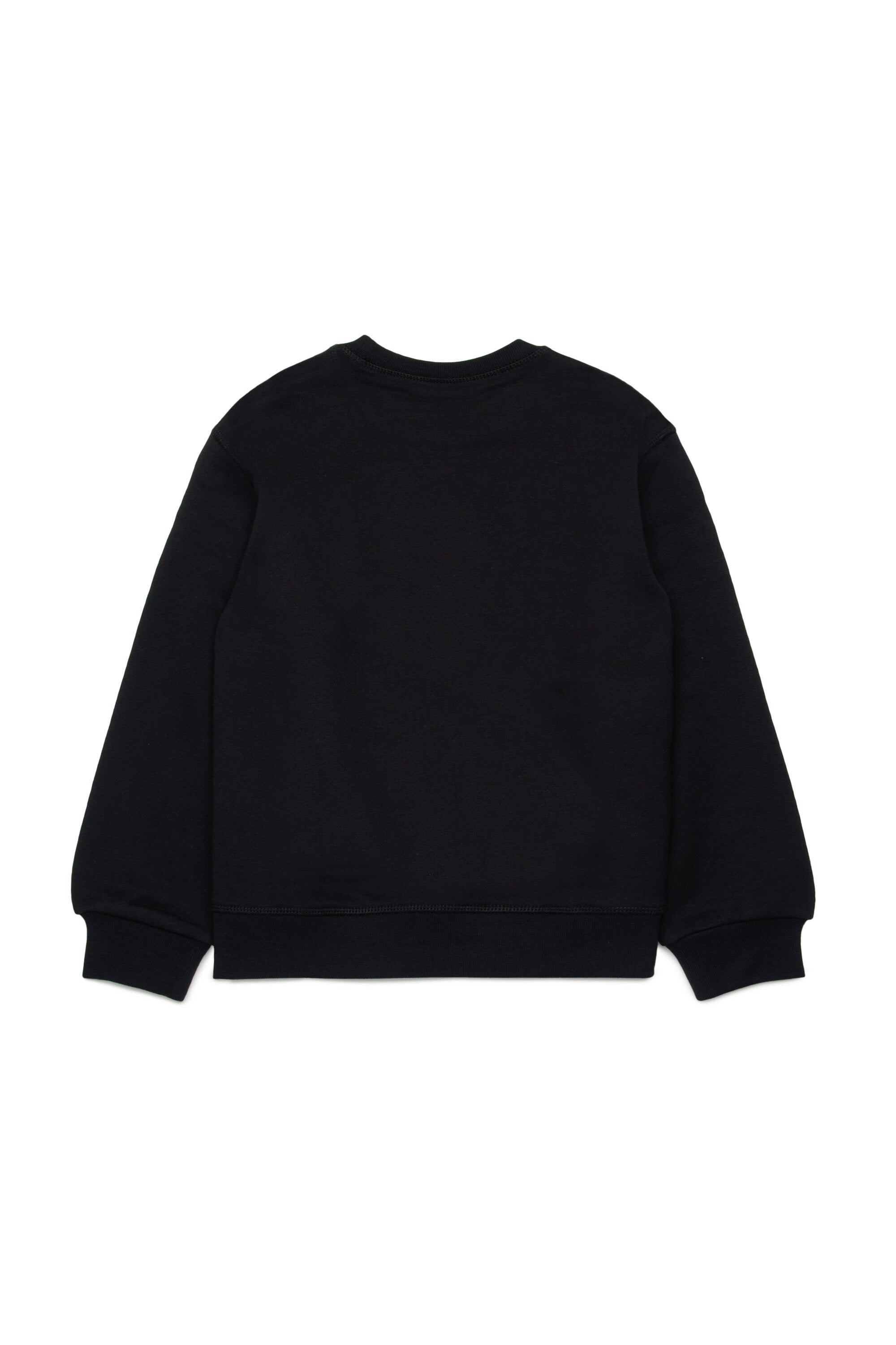 Organic cotton crew-neck sweatshirt with logo