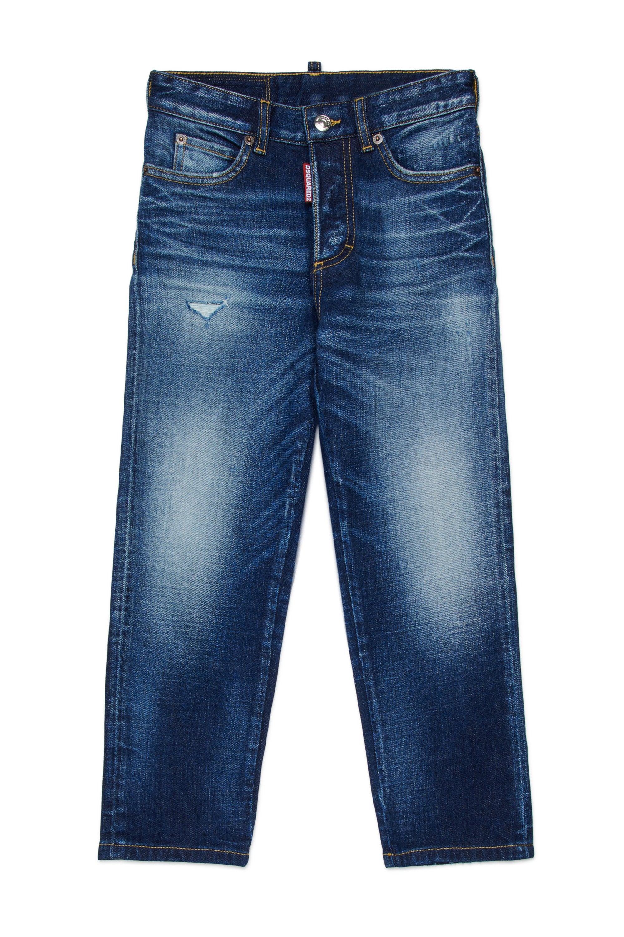 Dark blue regular jeans with rips - Boss 10