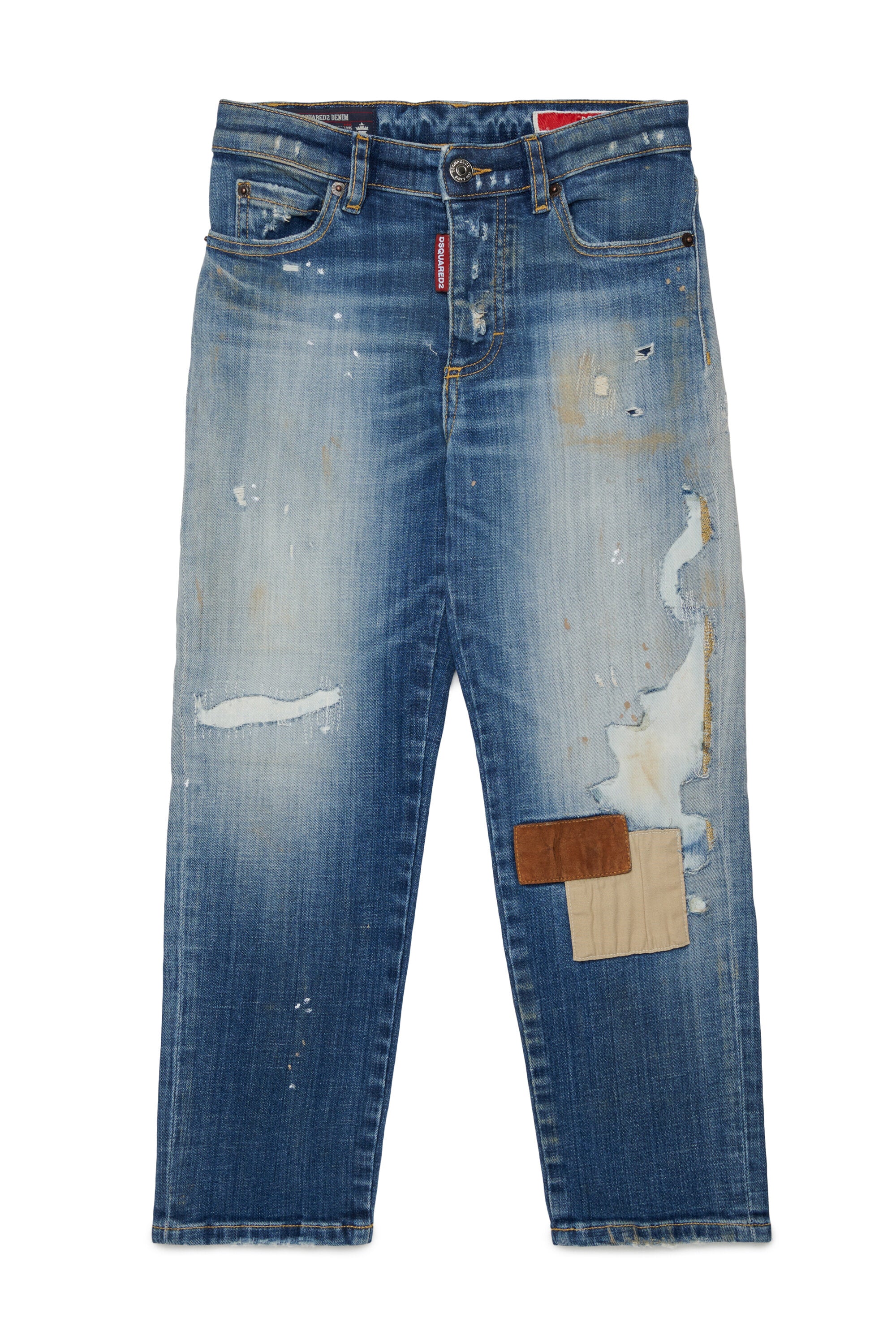Straight-leg jeans in light blue wash - Boss 10
