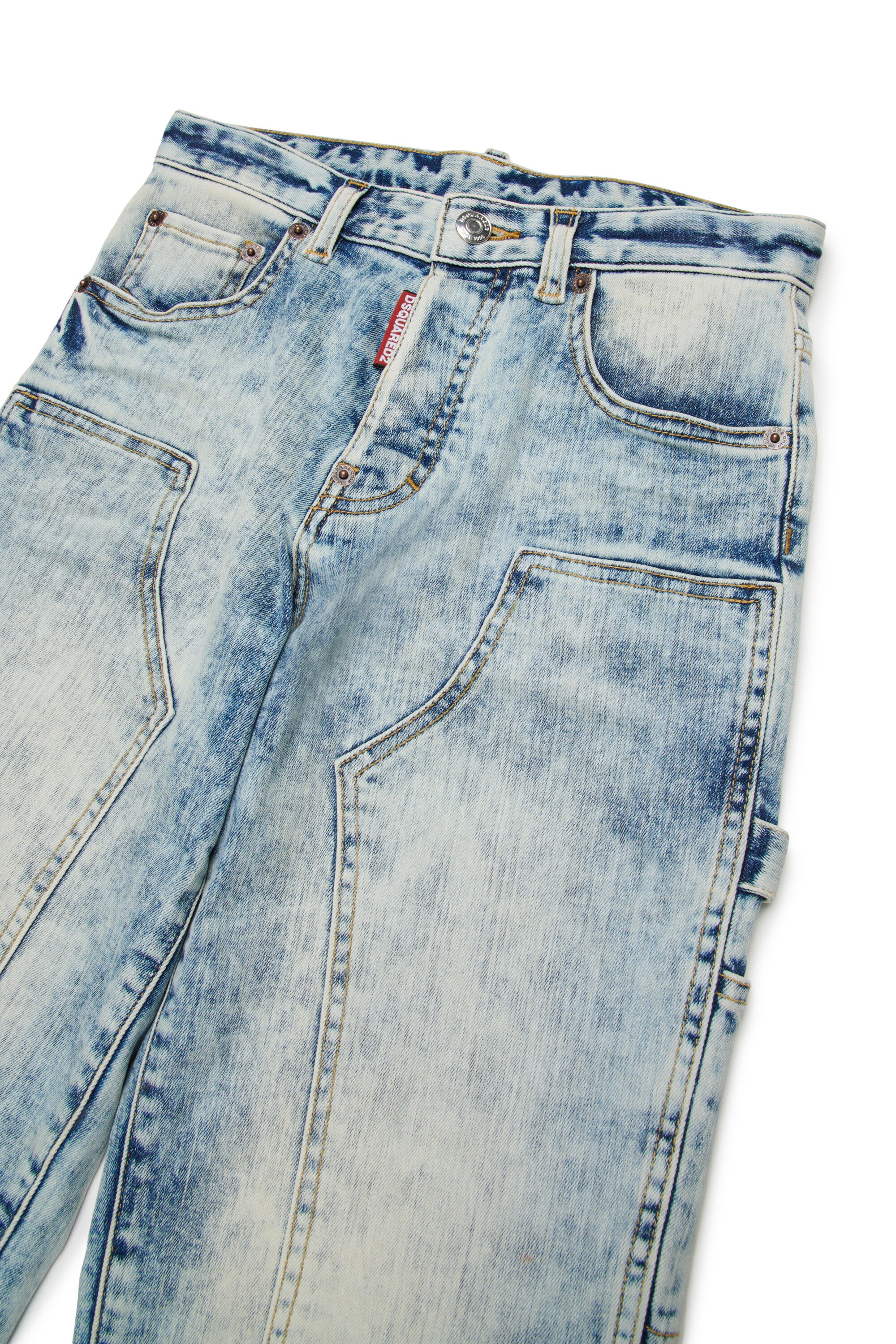 Straight jeans with marbled effect - Loose