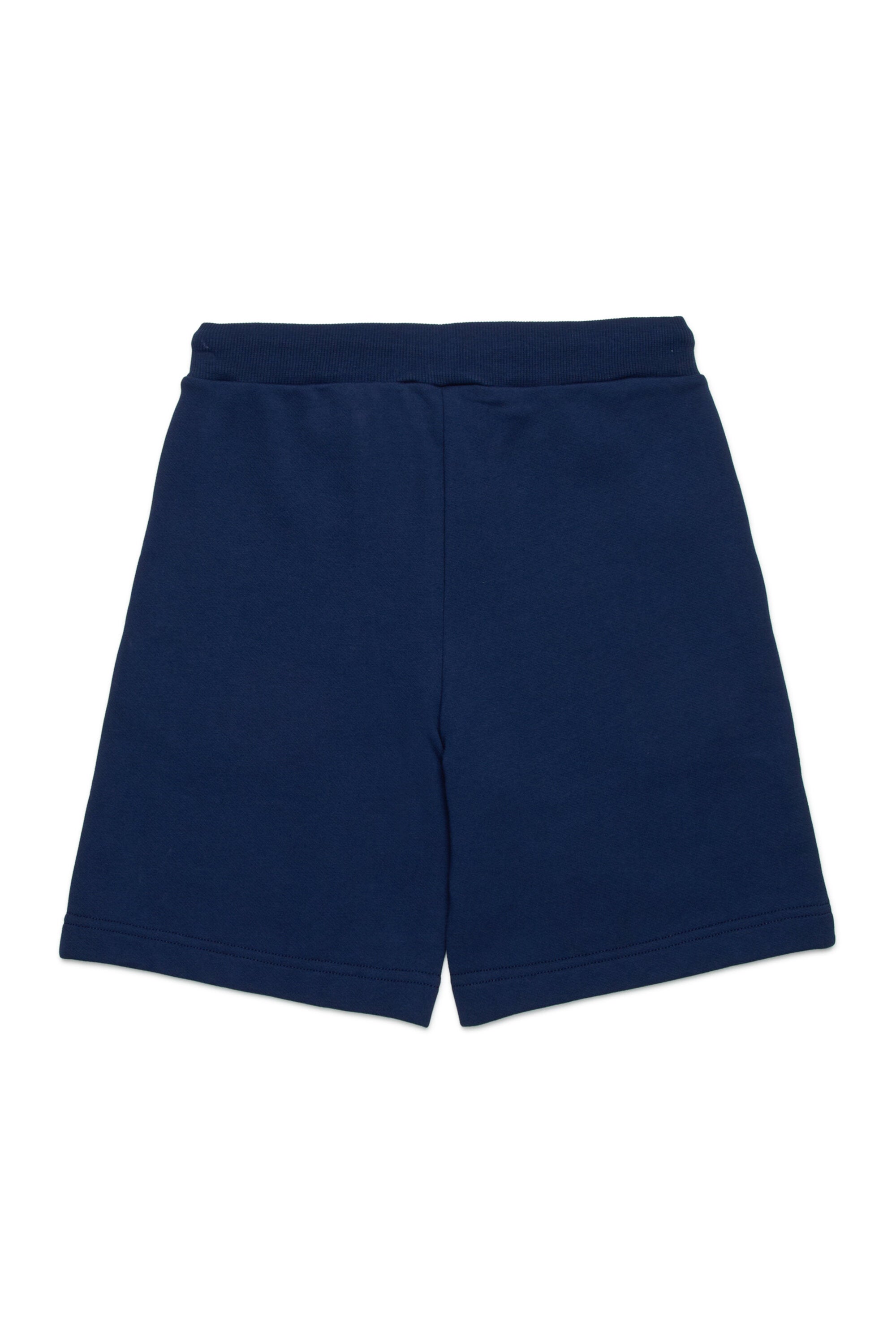 Fleece shorts with college print