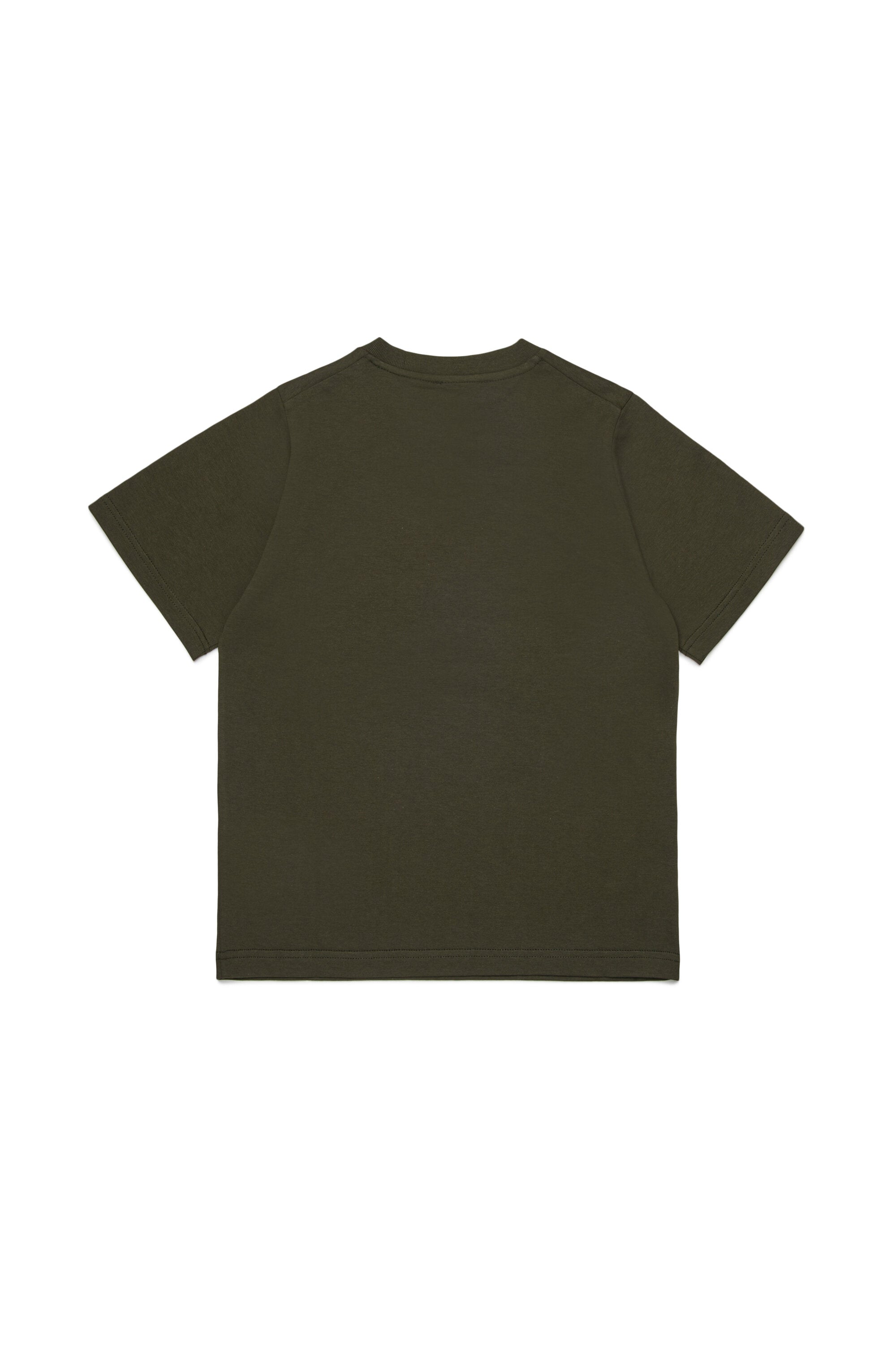 T-shirt with rubber effect logo
