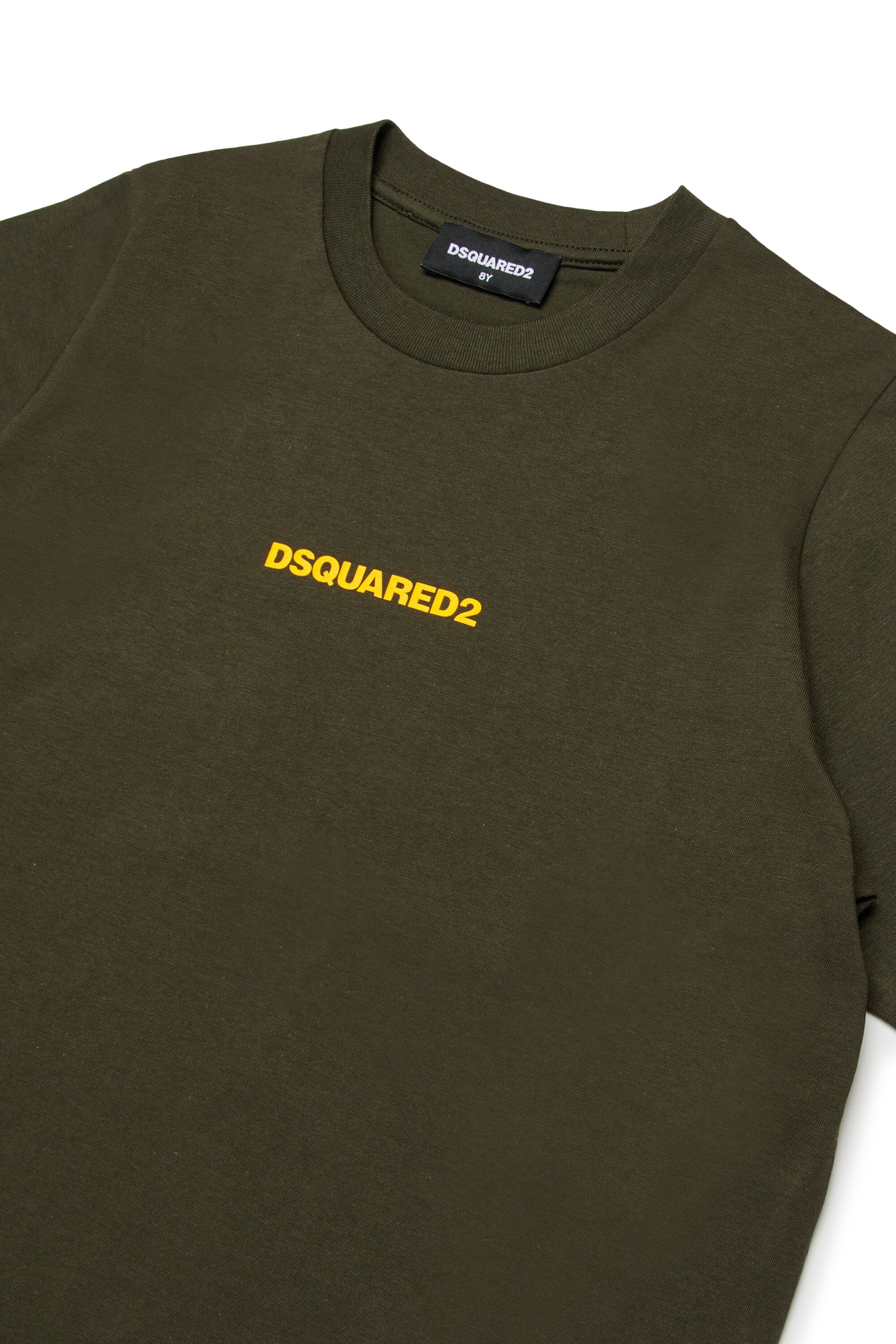 T-shirt with rubber effect logo