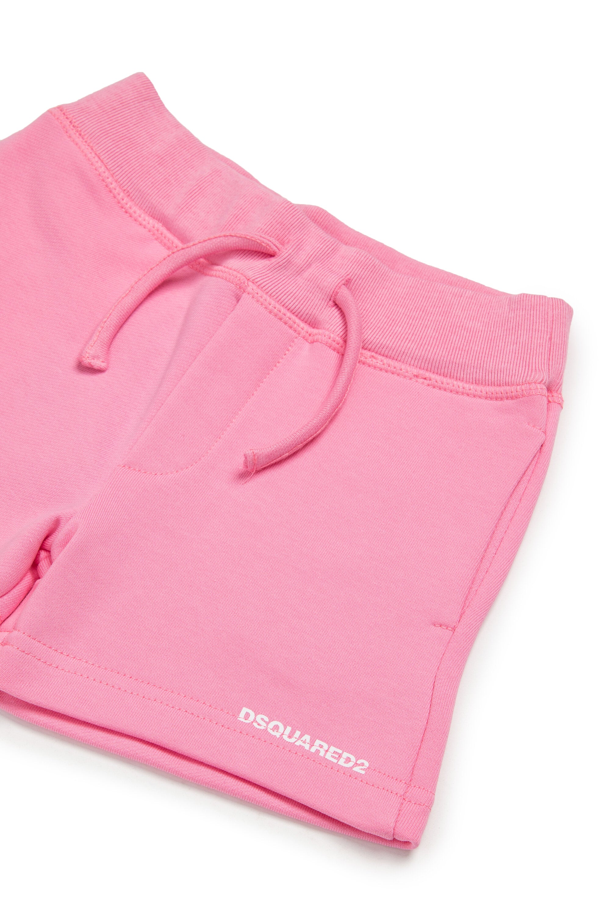 Fleece shorts with Dsquared2 logo