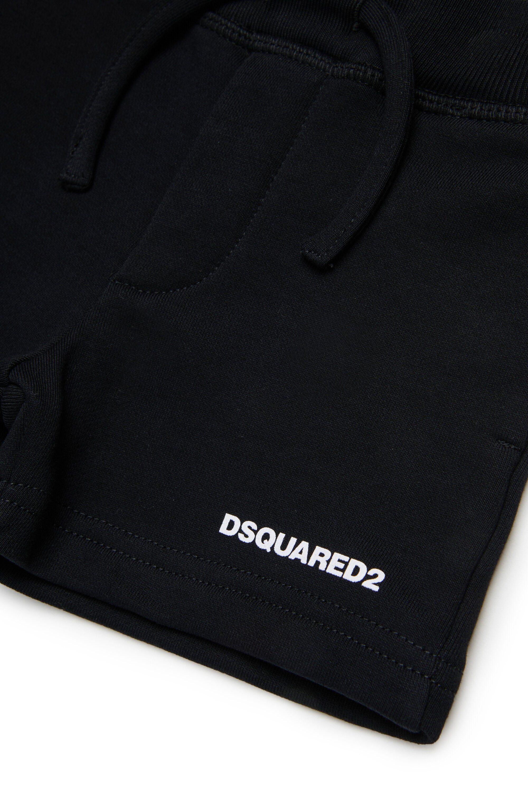 Fleece shorts with Dsquared2 logo
