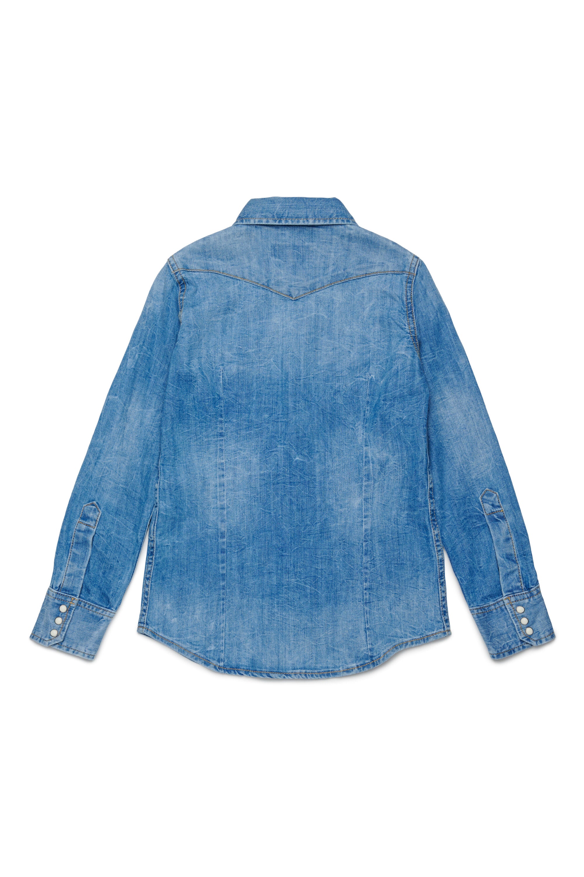 Shirt in blue stretch denim