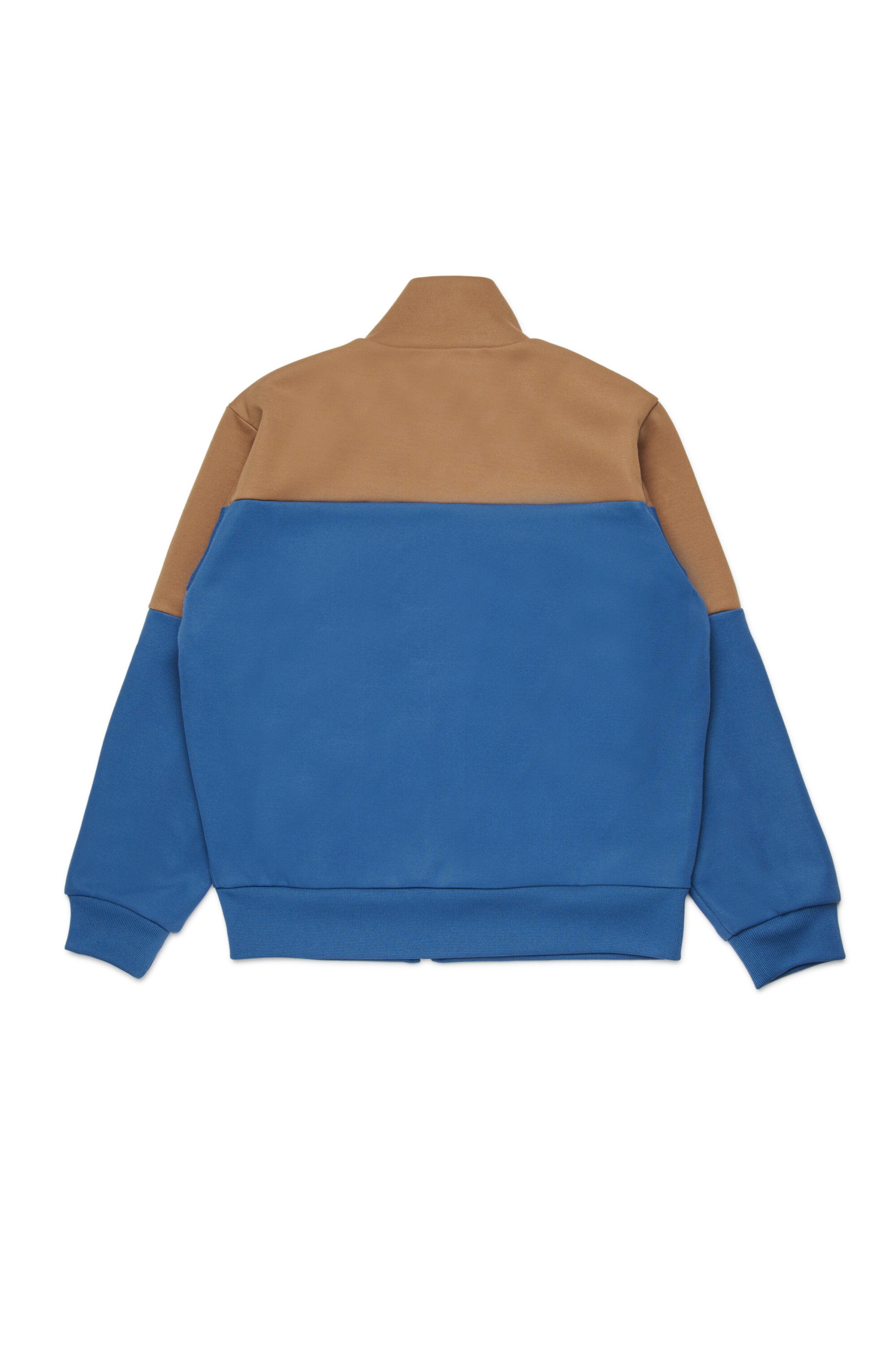 Full zipper neoprene colorblock sweatshirt