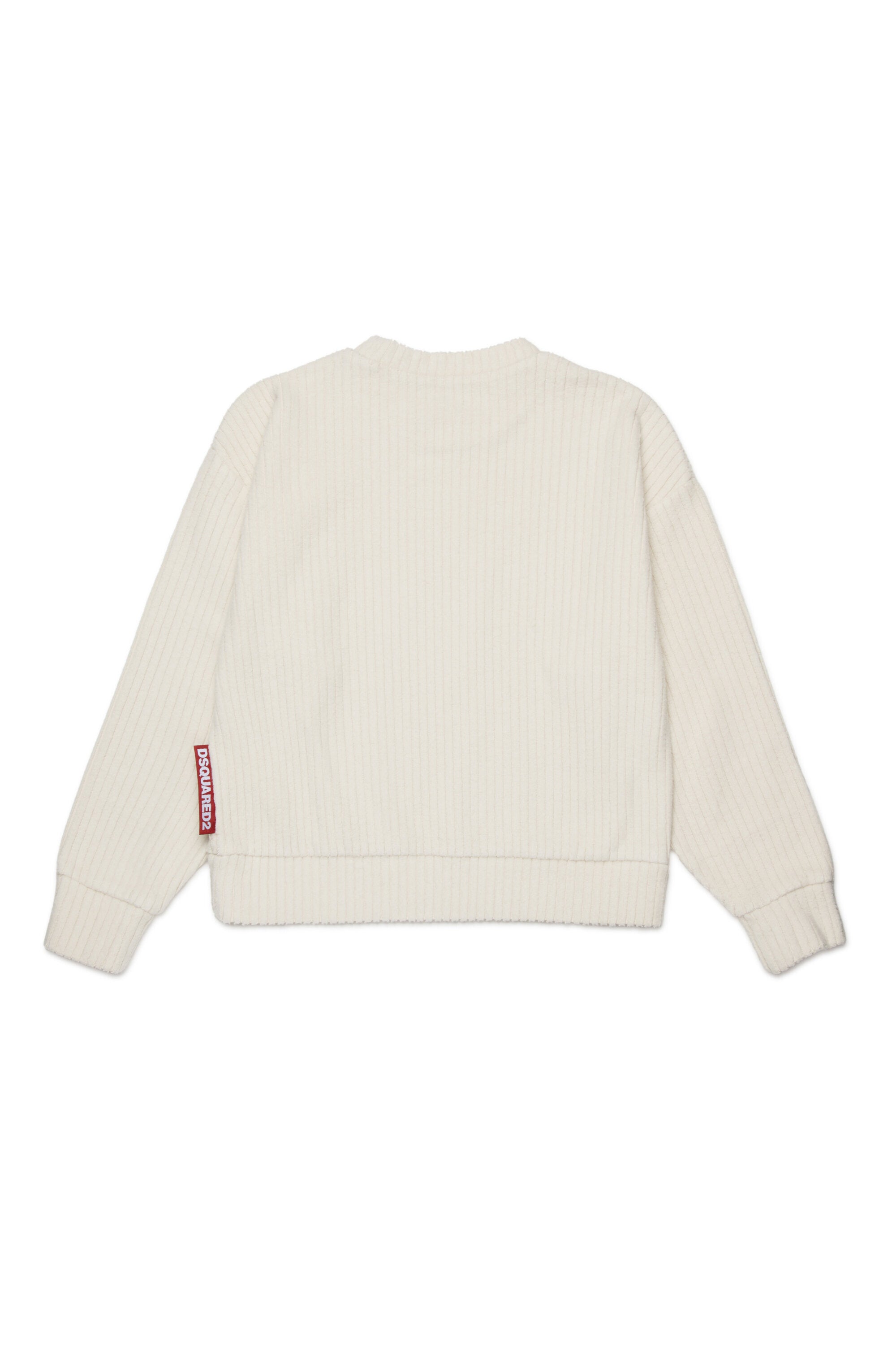 Crew-neck corduroy sweatshirt
