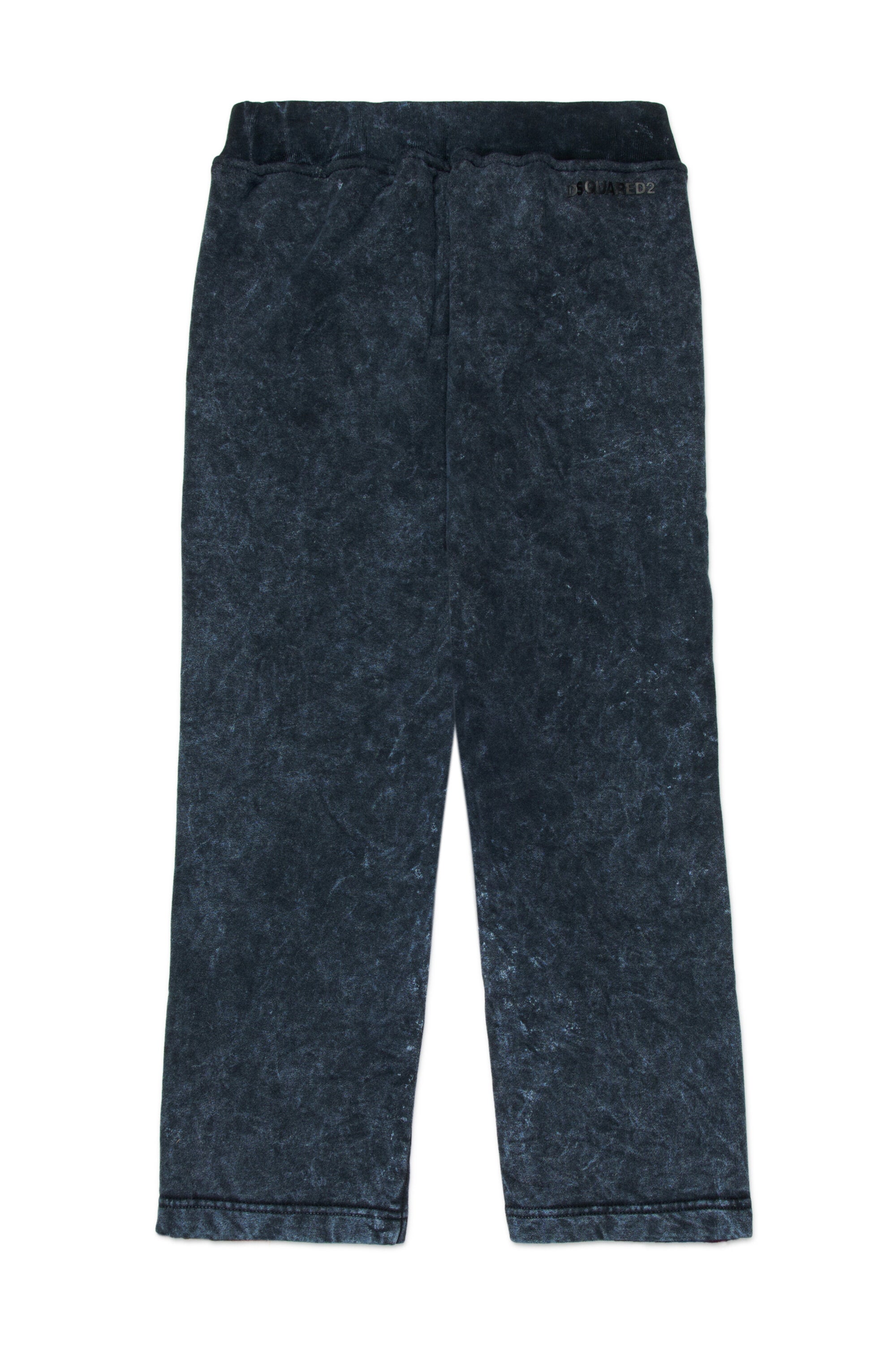 Marbled-effect fleece pants