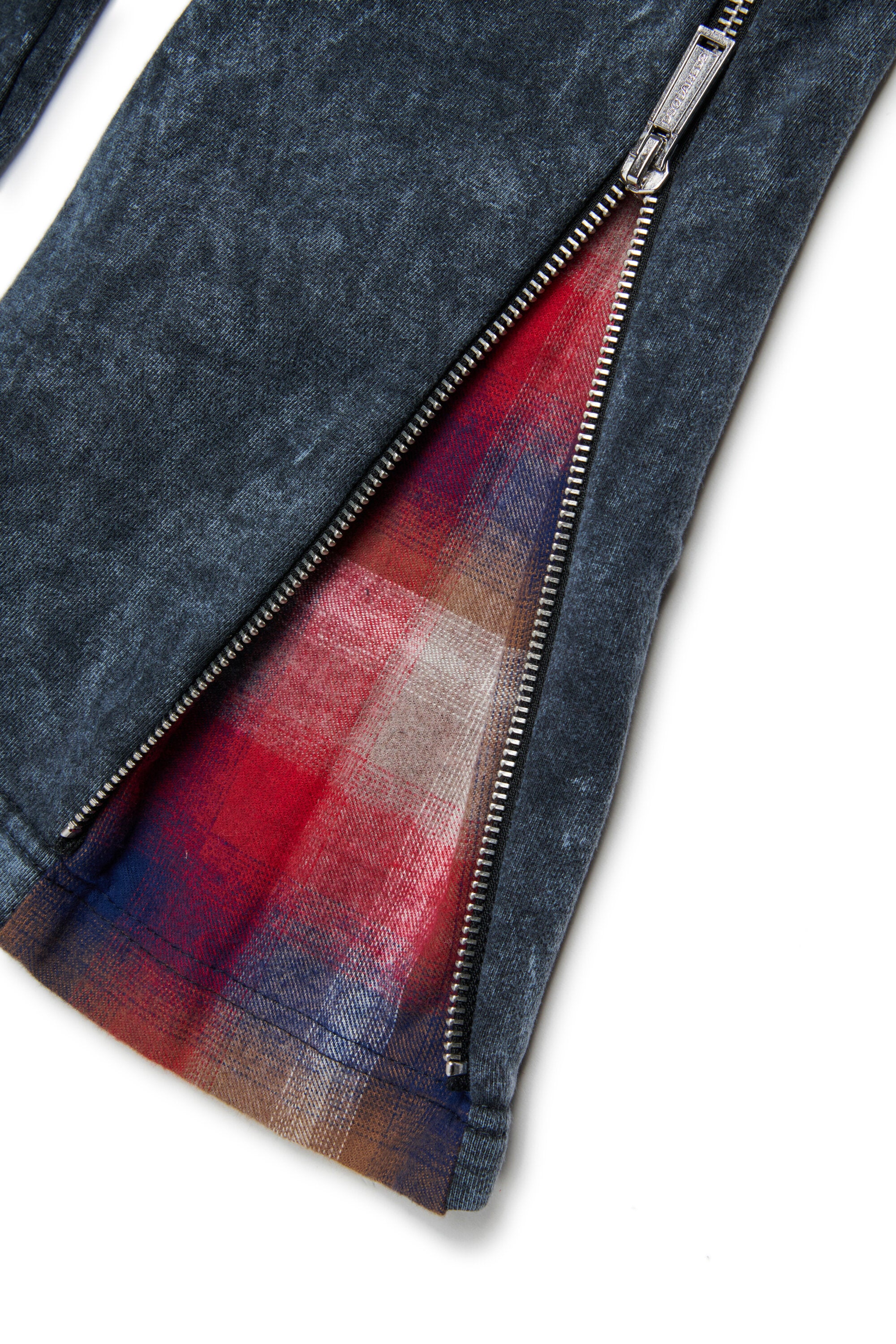 Marbled-effect fleece pants