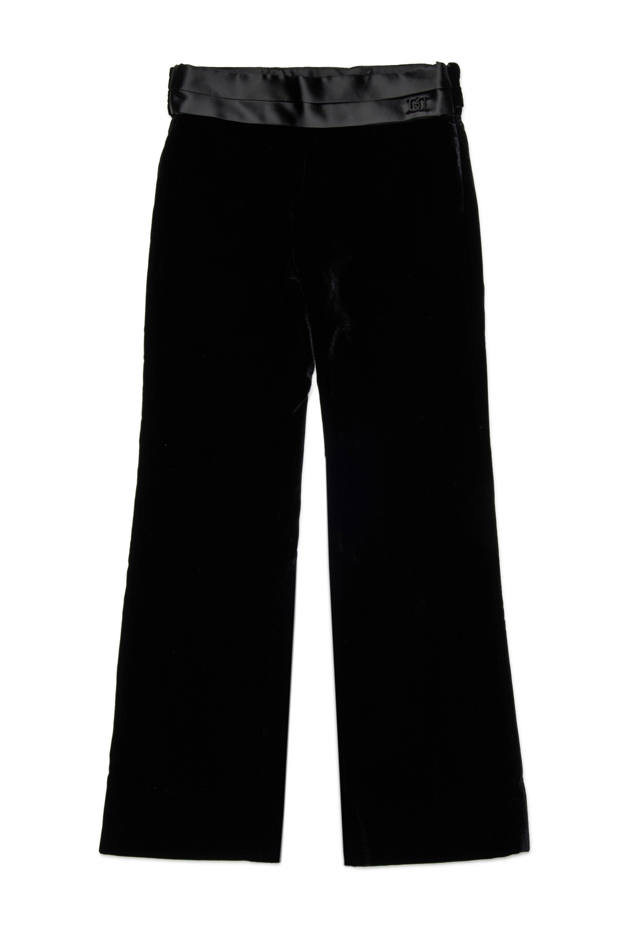 Formal velvet pants with D2 plaque