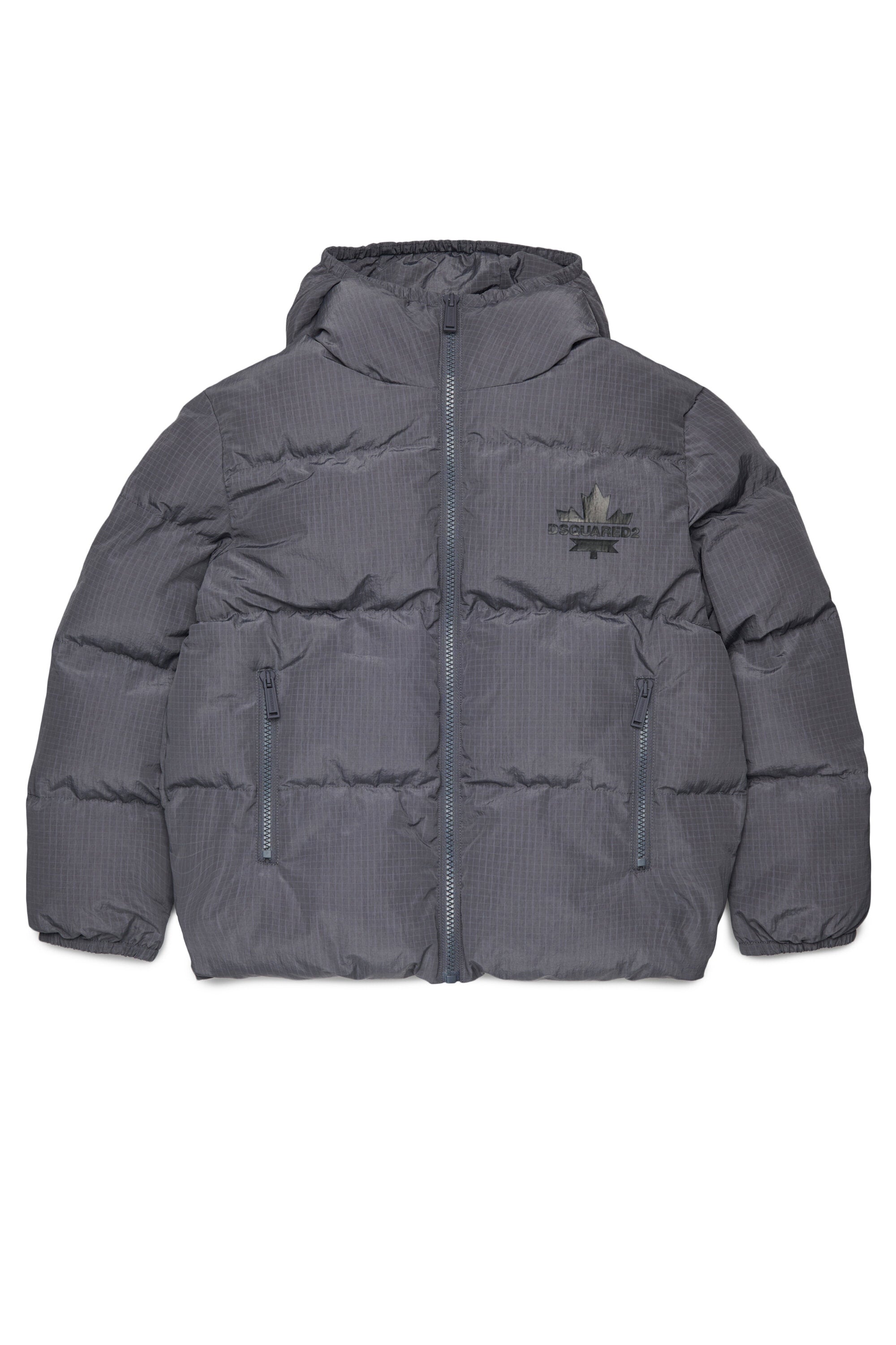 Padded jacket with printed logo
