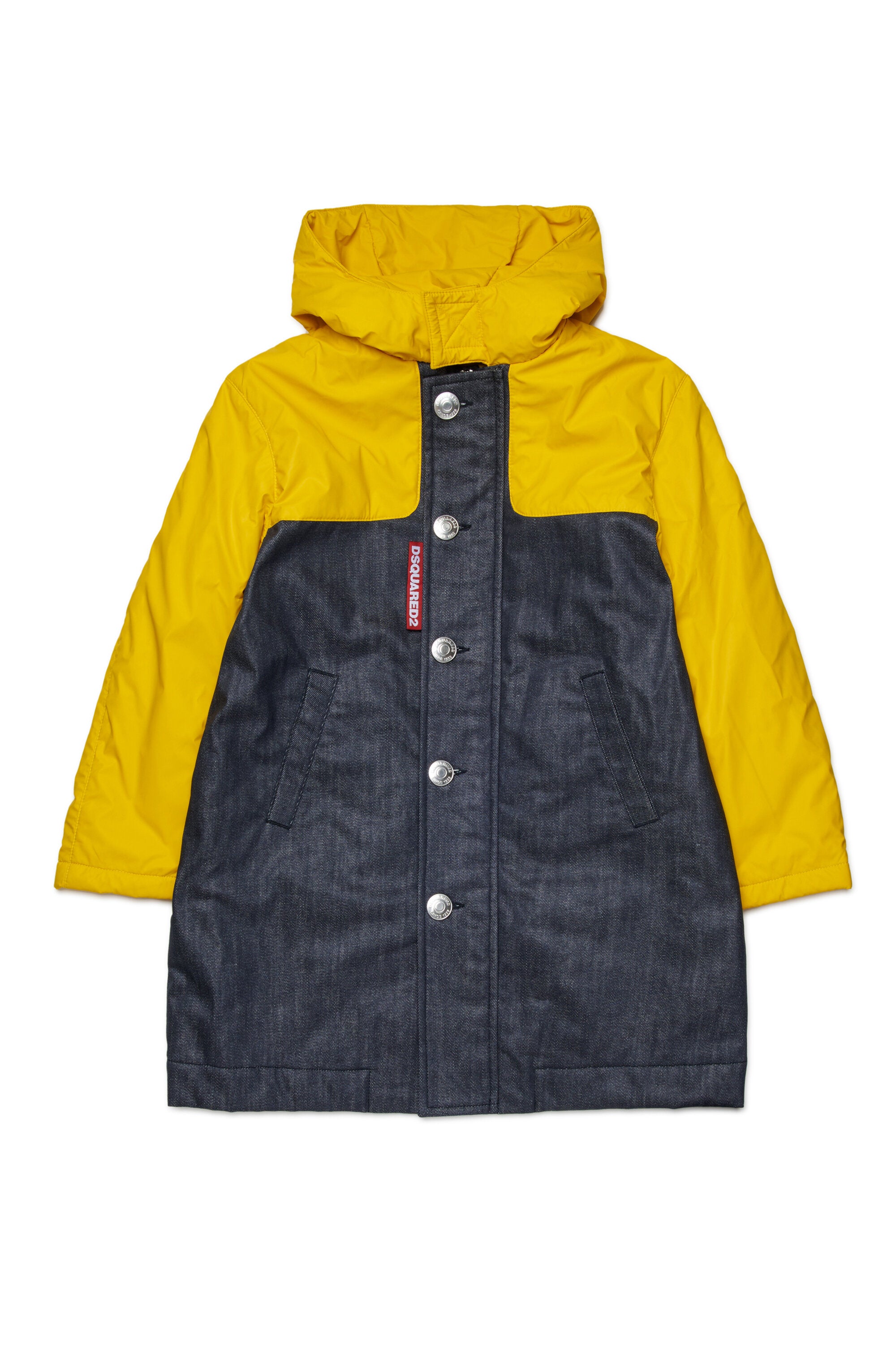 Colorblock waterproof trench coat