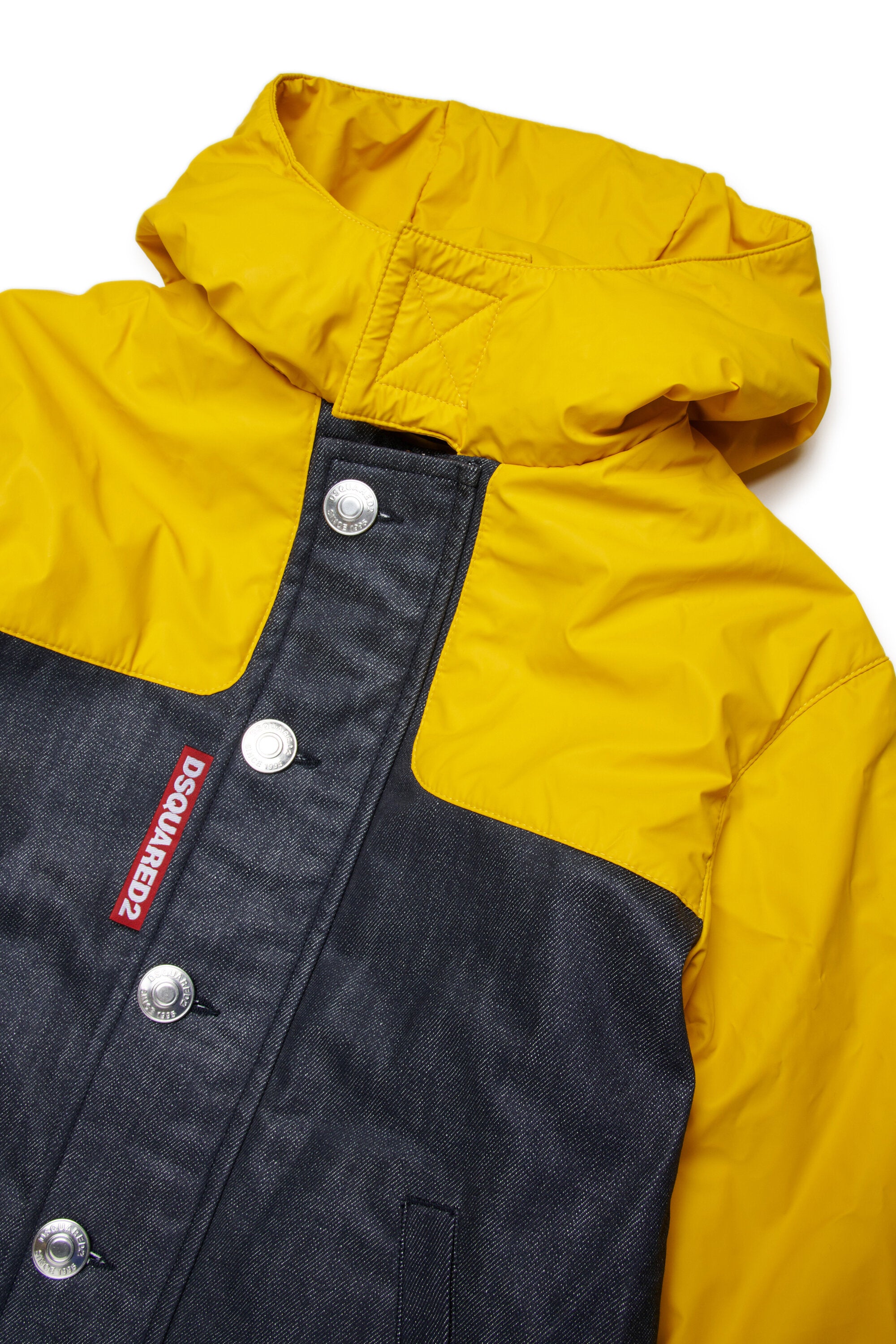 Colorblock waterproof trench coat