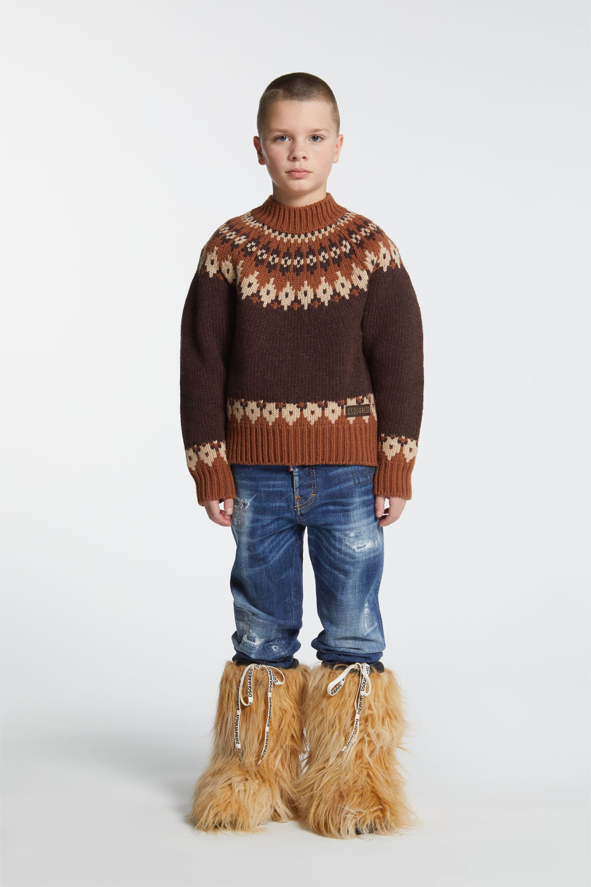 Norwegian wool blend turtleneck pullover