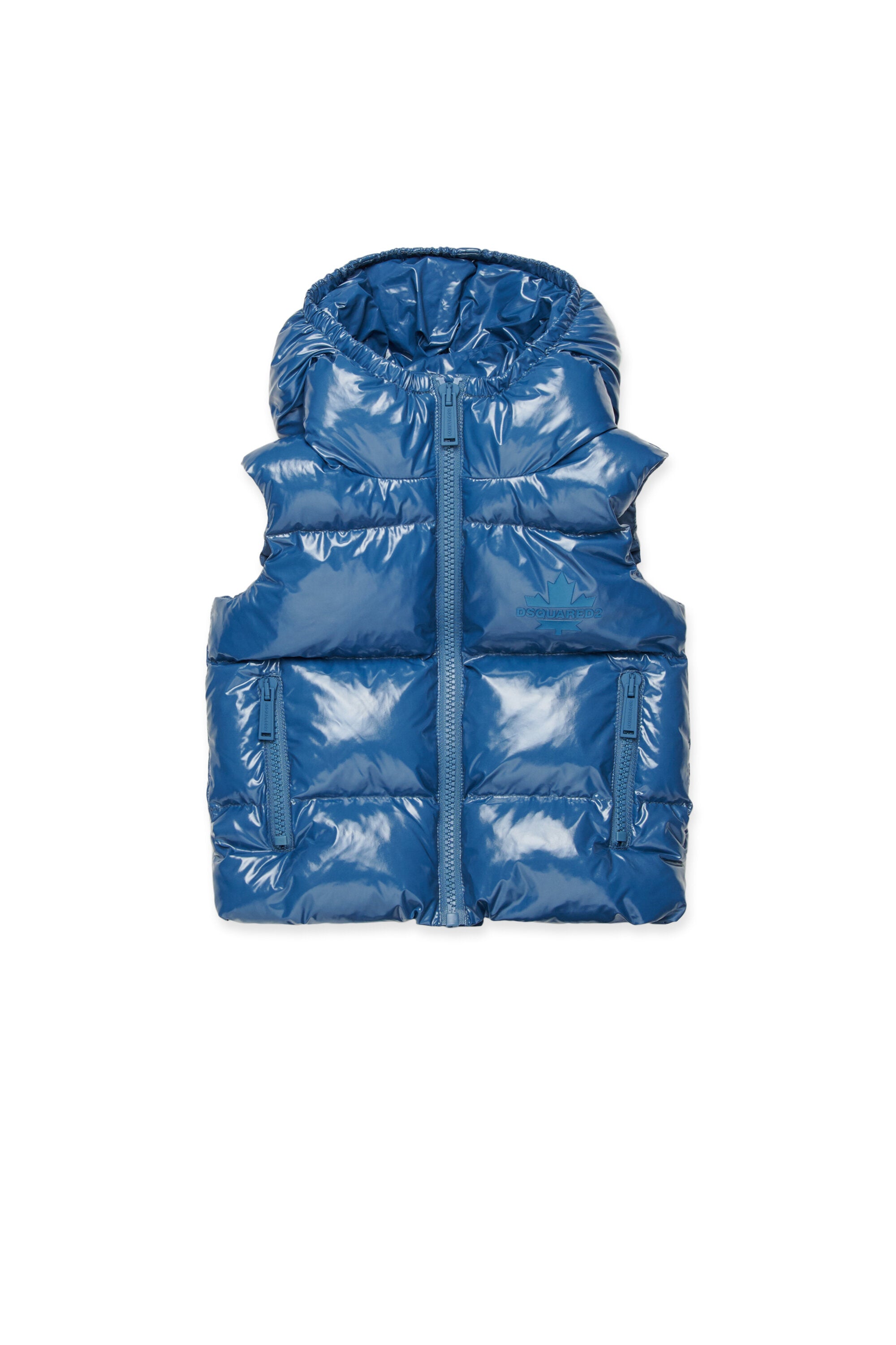 Glossy padded vest with logo Maple Leaf