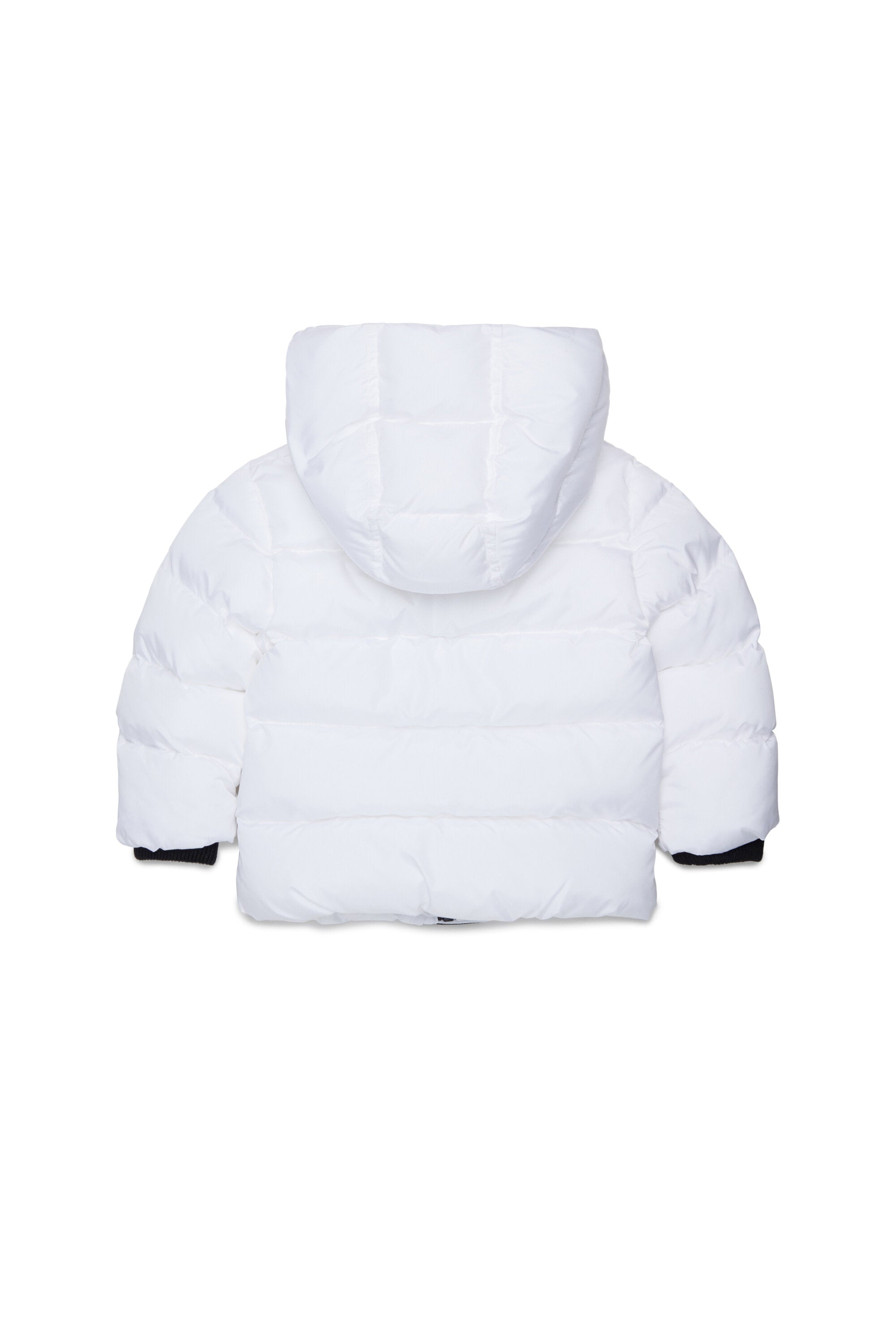 Long padded jacket with logo