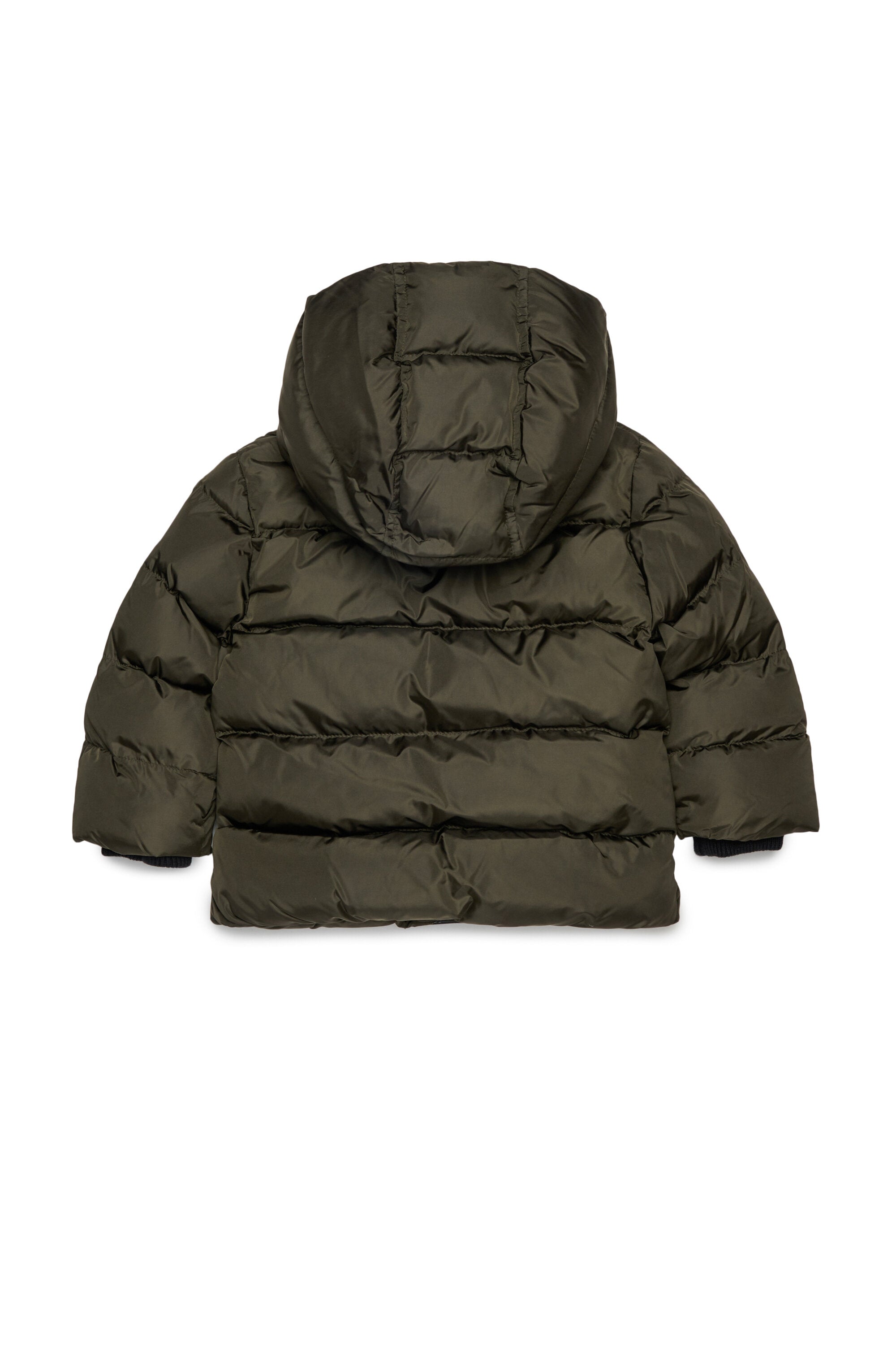 Long padded jacket with logo