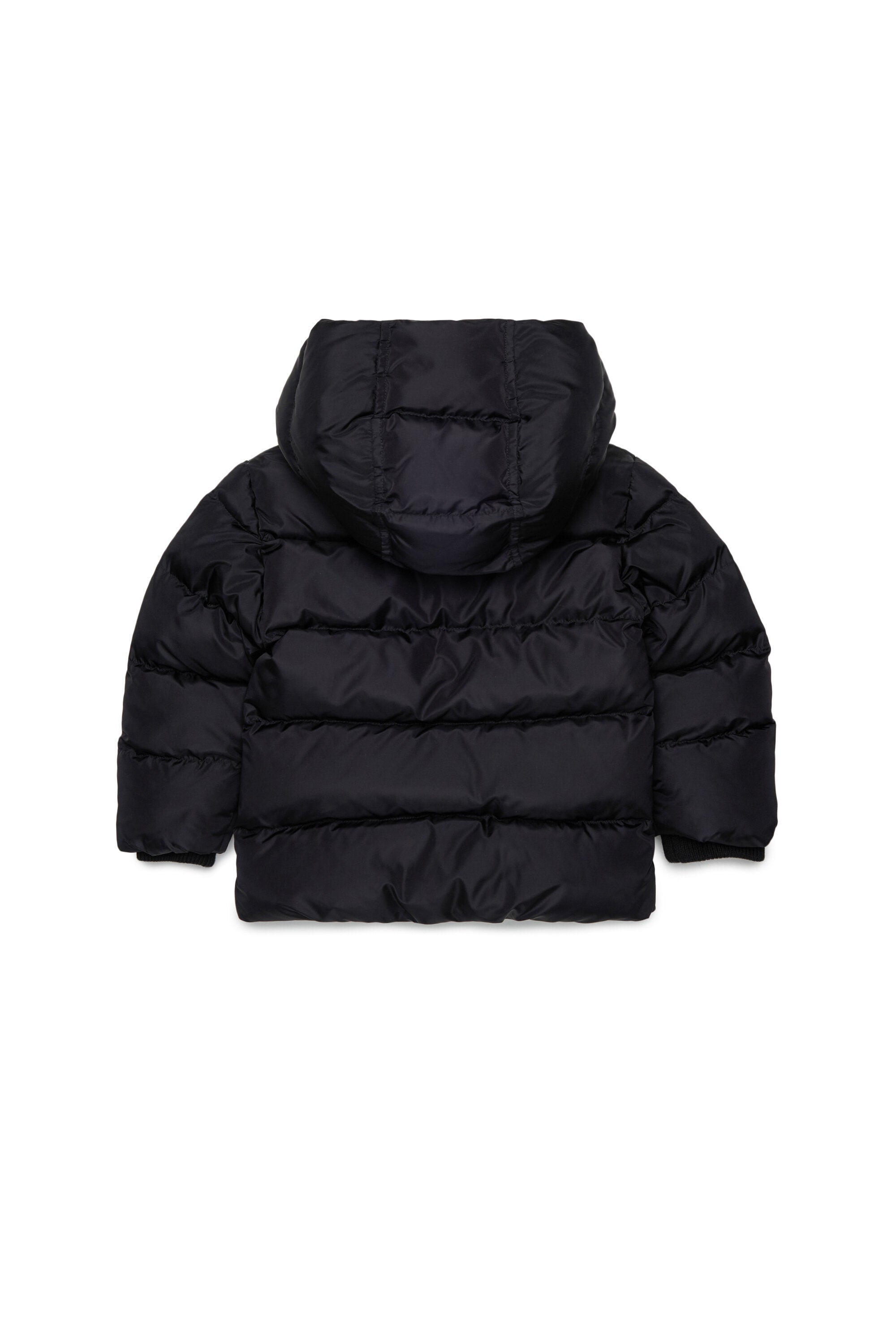 Long padded jacket with logo