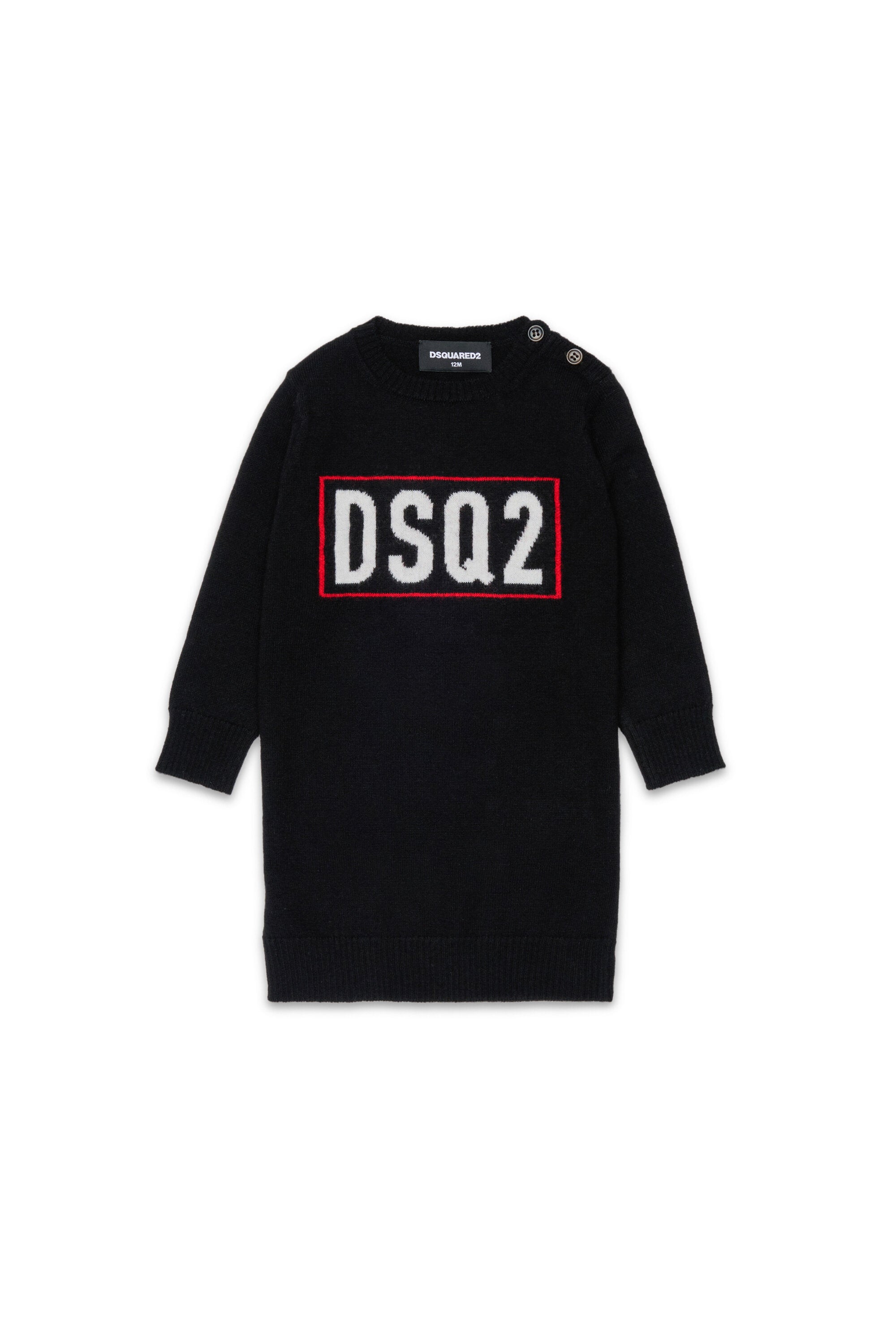 Merino wool dress with logo DSQ2
