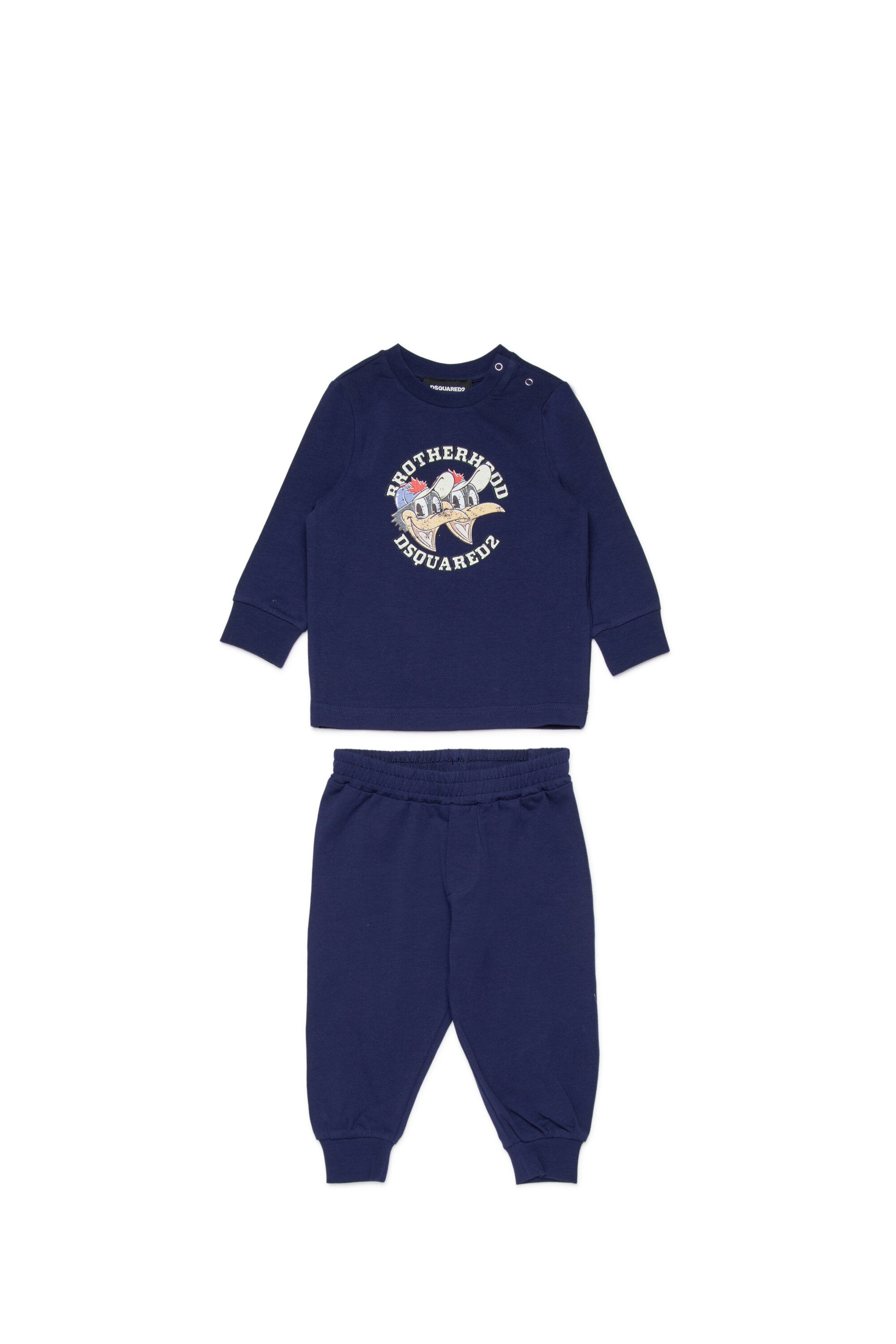 Long jersey jumpsuit with Brotherhoodhood print