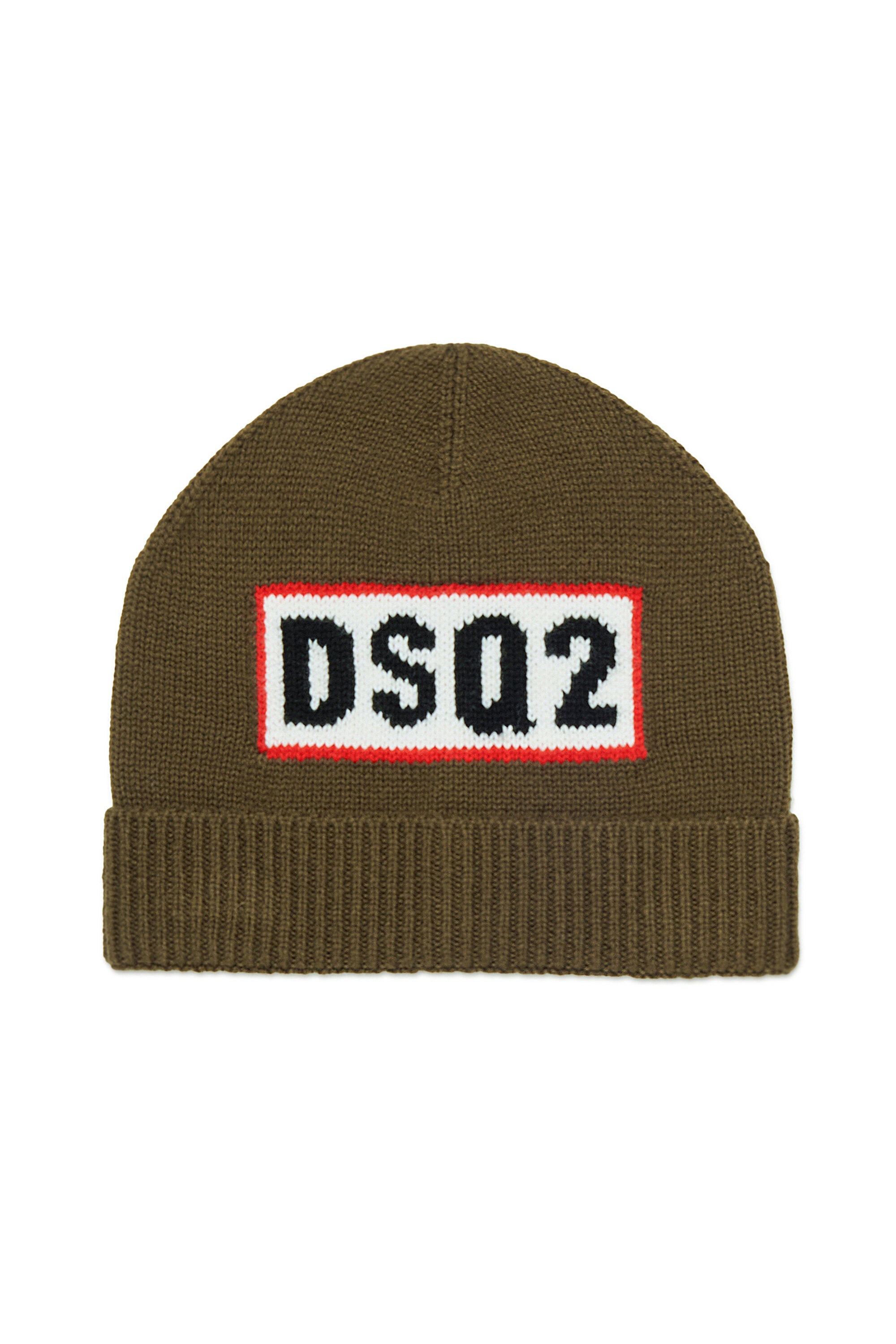 Wool-blend beanie with DSQ2 logo