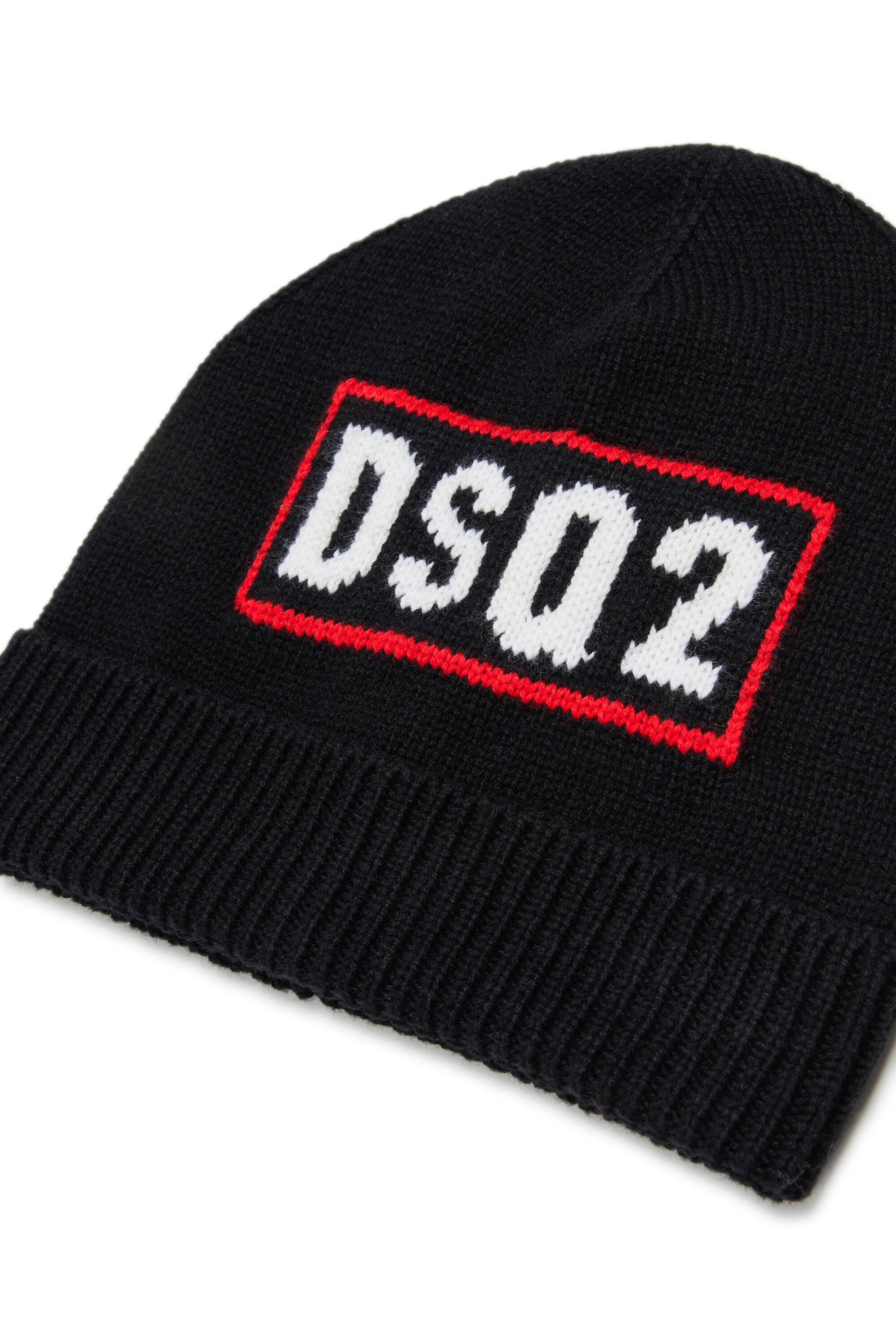Wool-blend beanie with DSQ2 logo