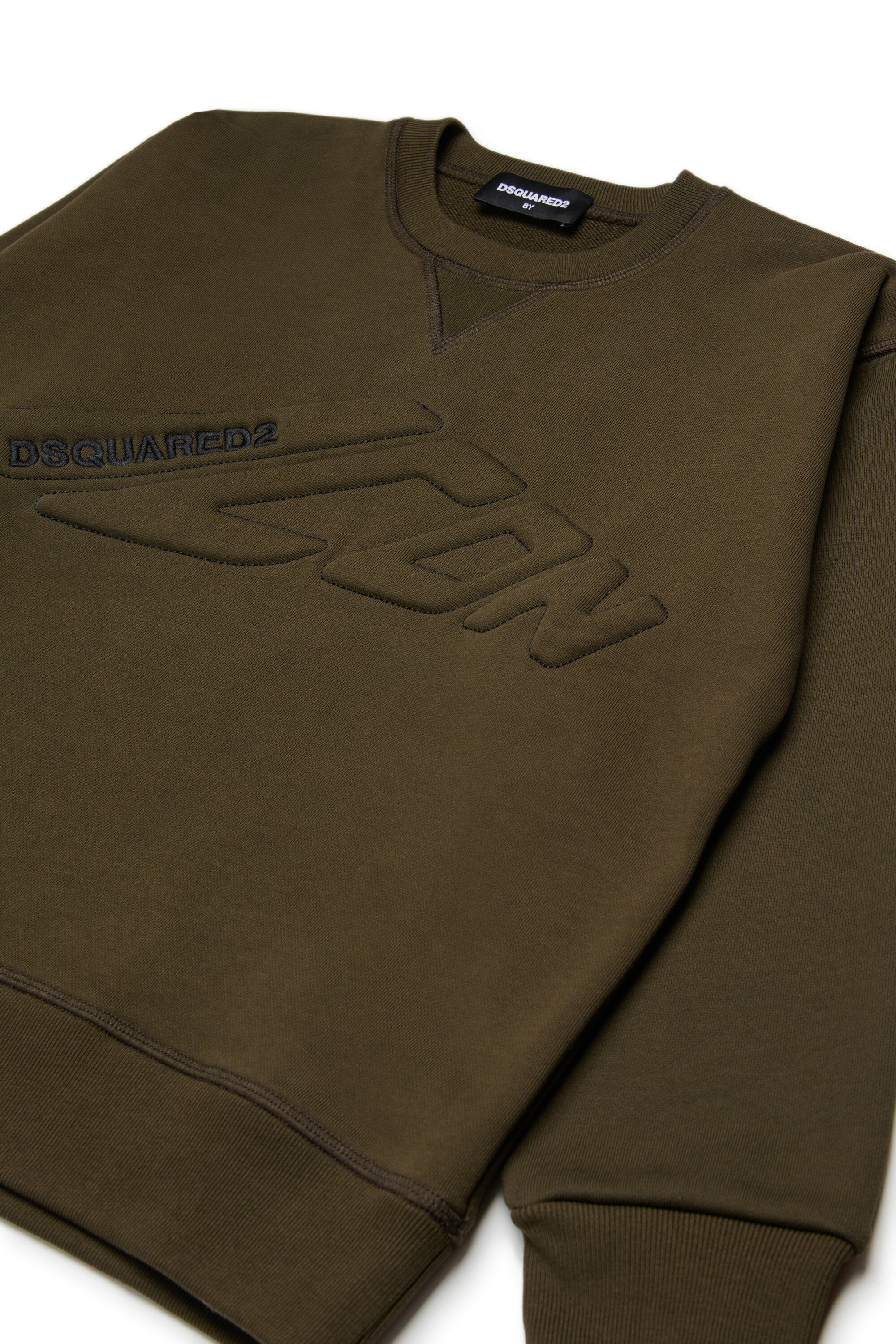 Crew-neck sweatshirt with embossed ICON logo