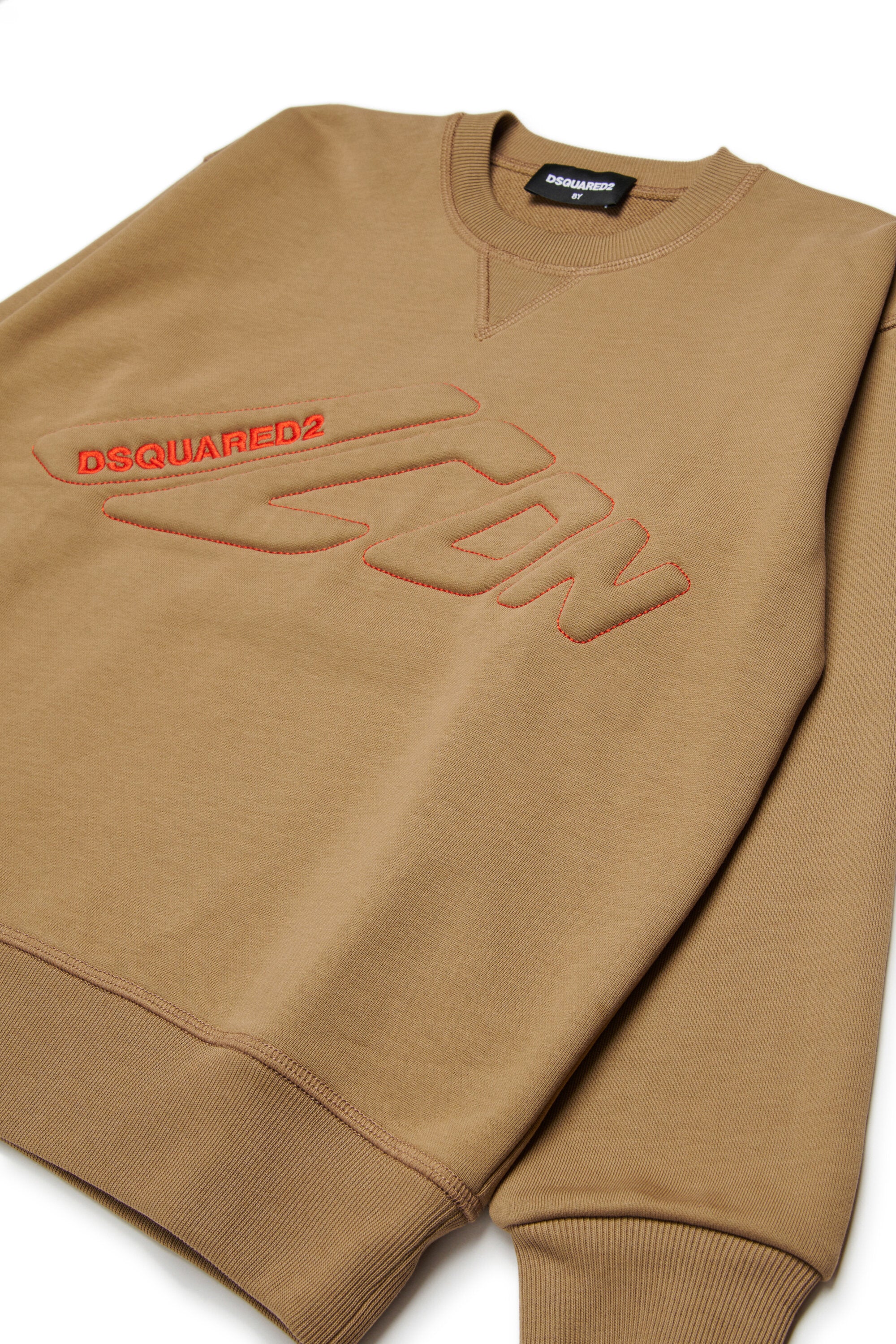 Crew-neck sweatshirt with embossed ICON logo