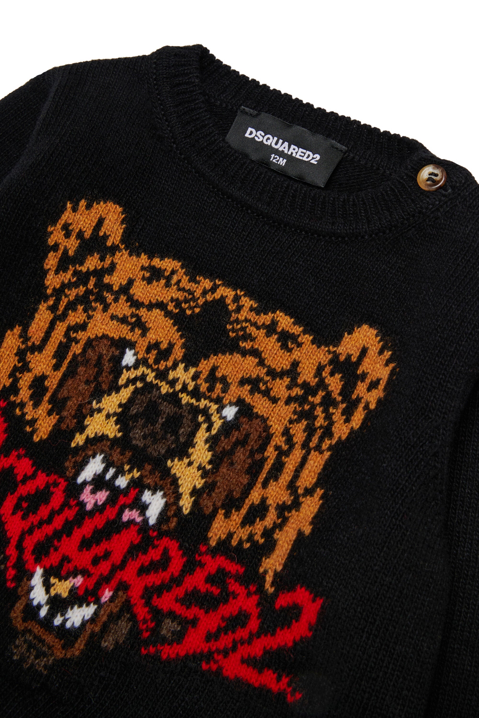 Wool-blend pullover with Bear graphics
