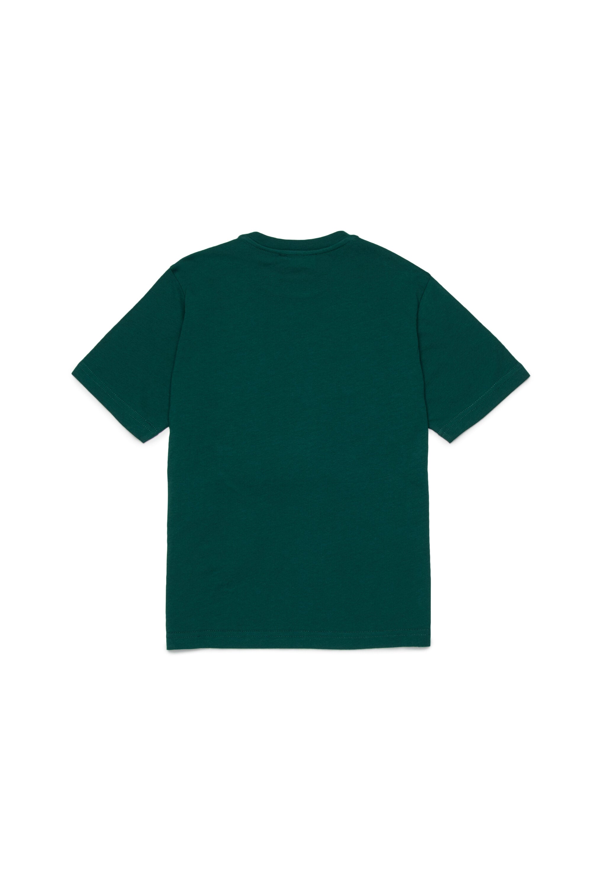 T-shirt with logo and patch applications