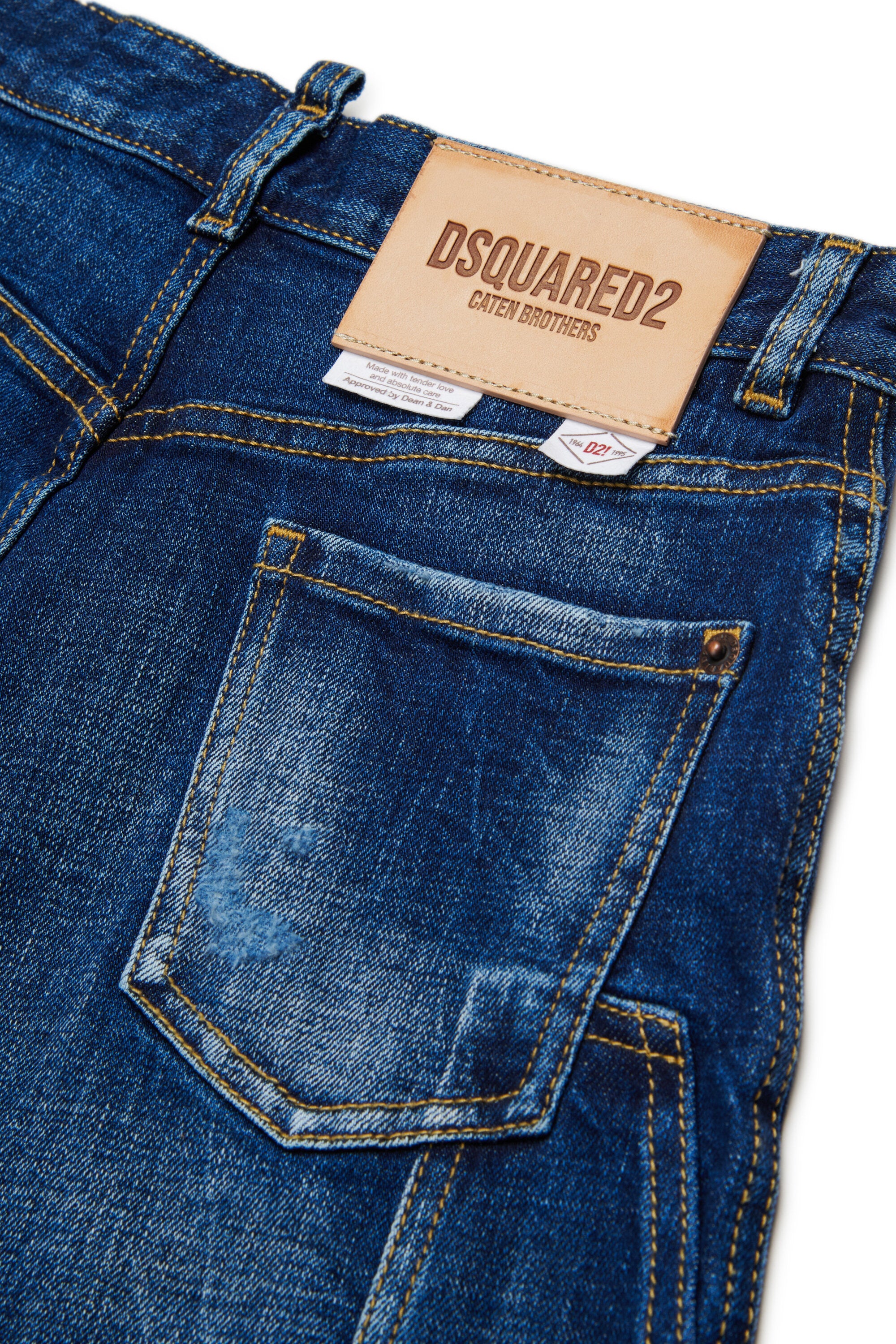 Dark blue denim shorts