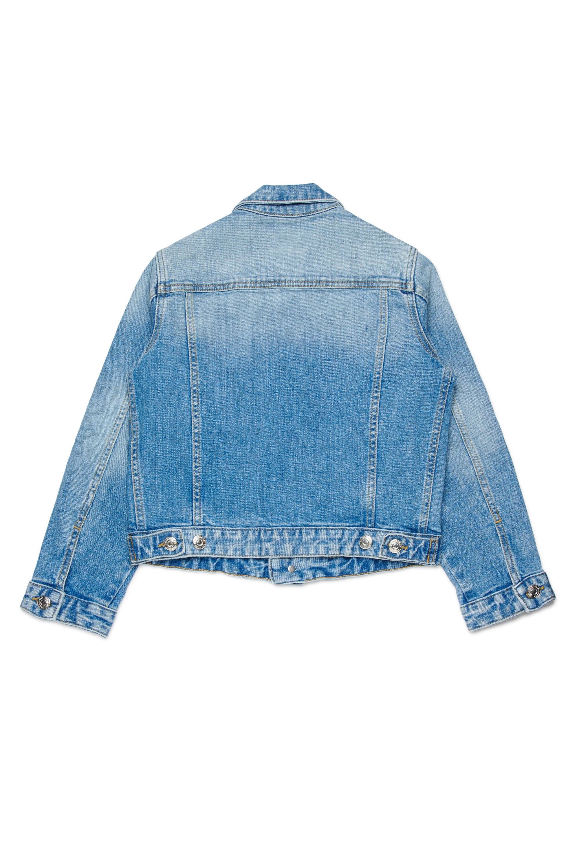 Denim jacket with printed logo