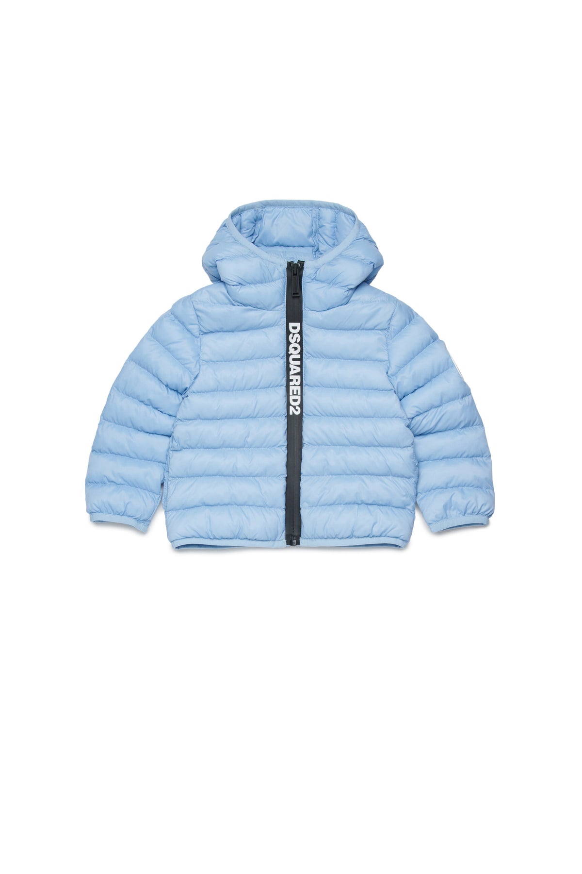 Padded jacket with printed logo