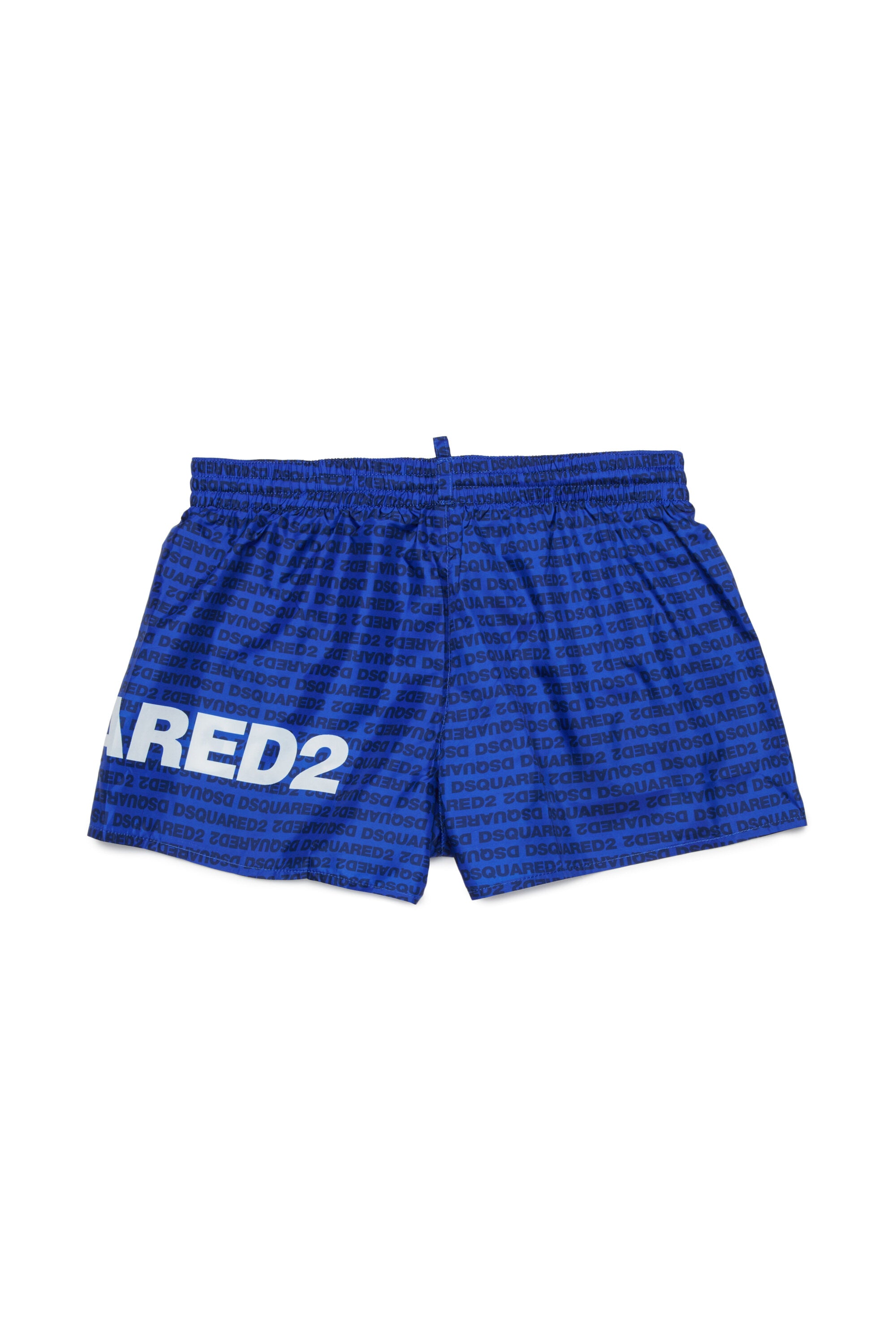 Boxer swim trunks with logo