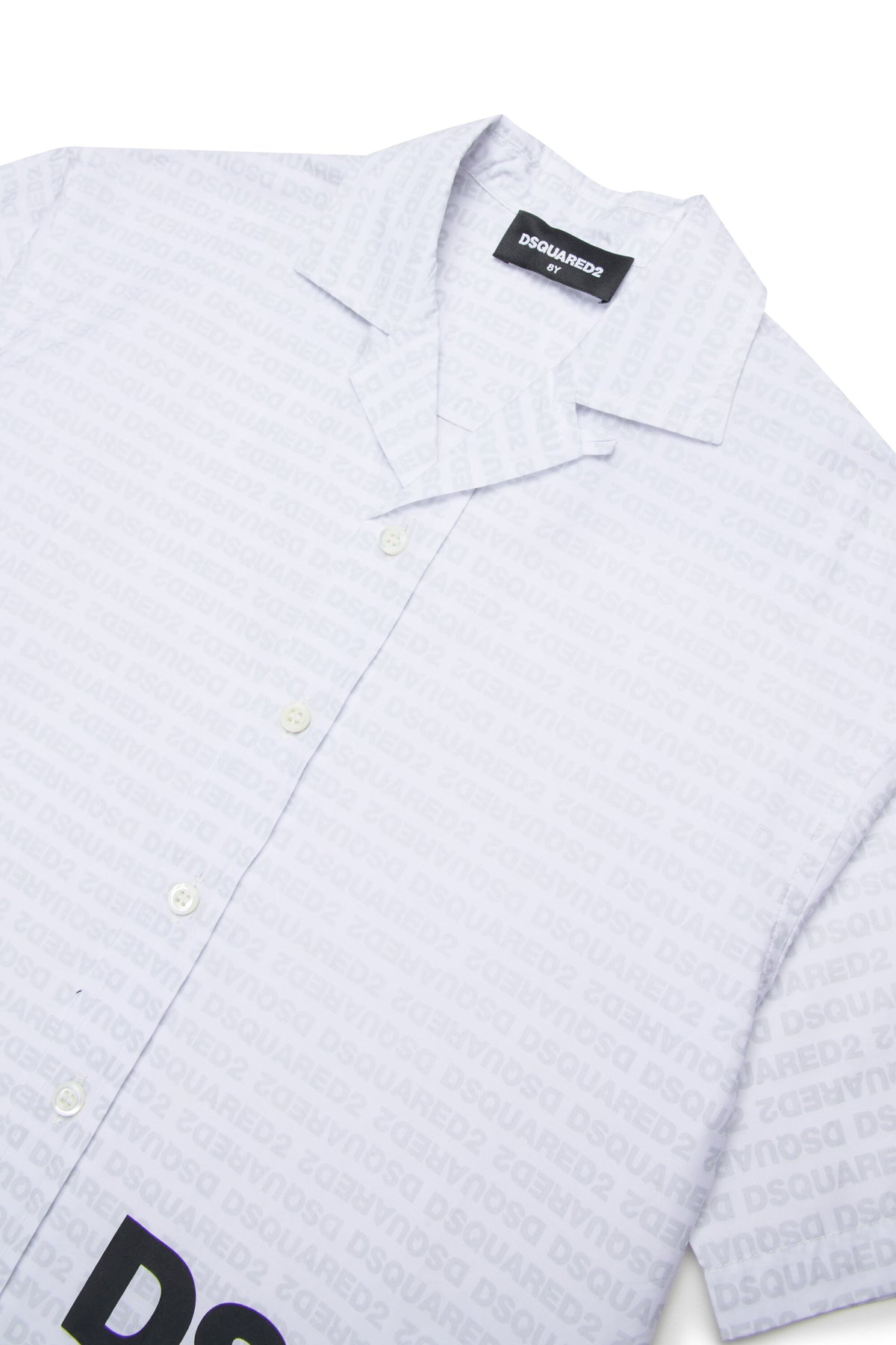Short-sleeved shirt with logo and allover