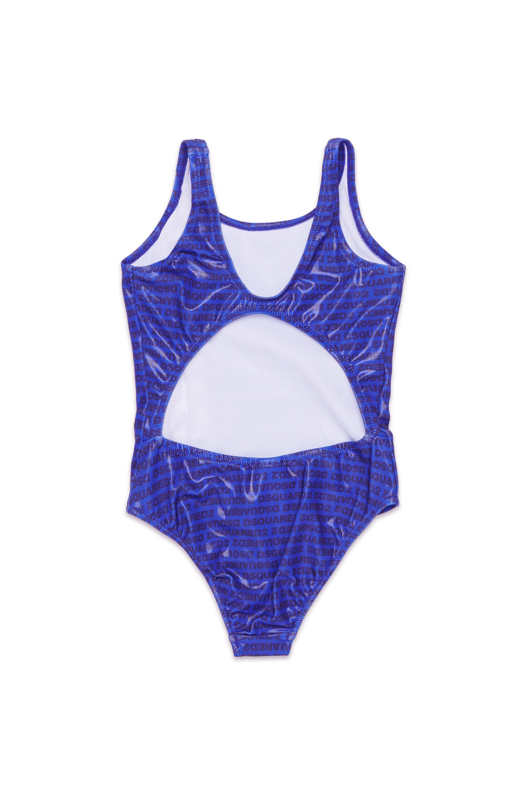 One-piece swimsuit with printed logo