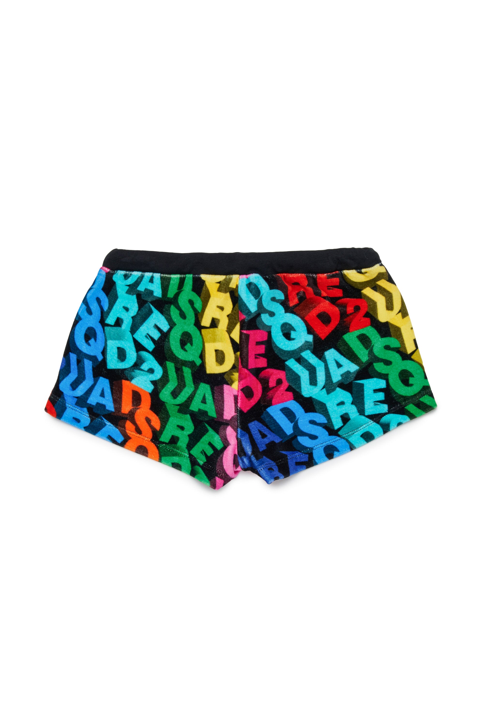 Knit shorts with allover logo