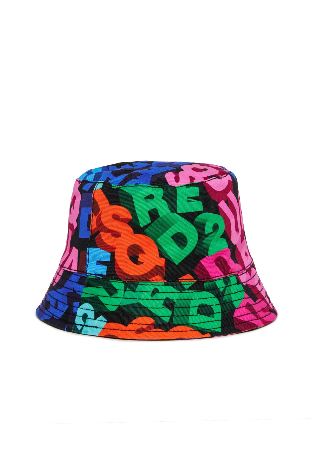 Bucket hat with logo allover