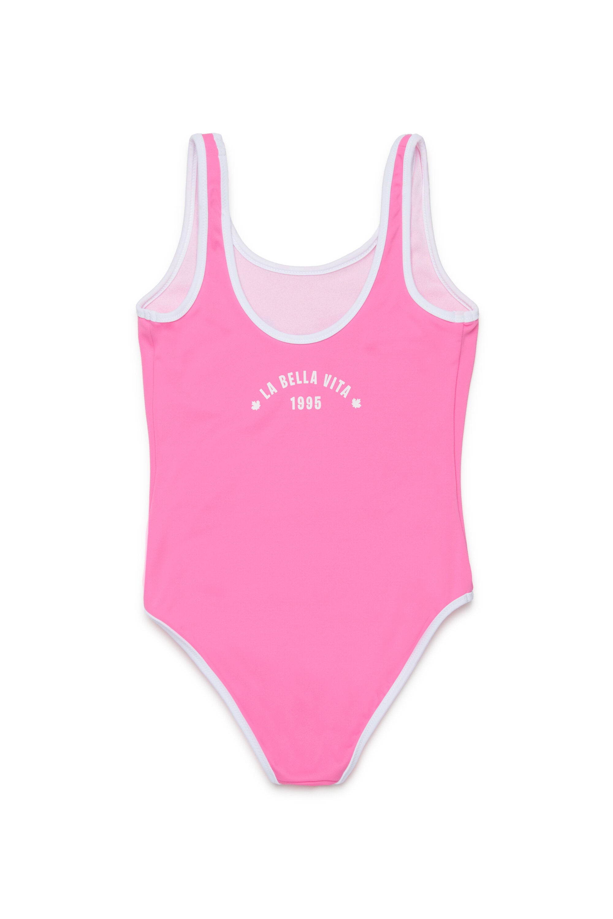 One-piece swimsuit with logo