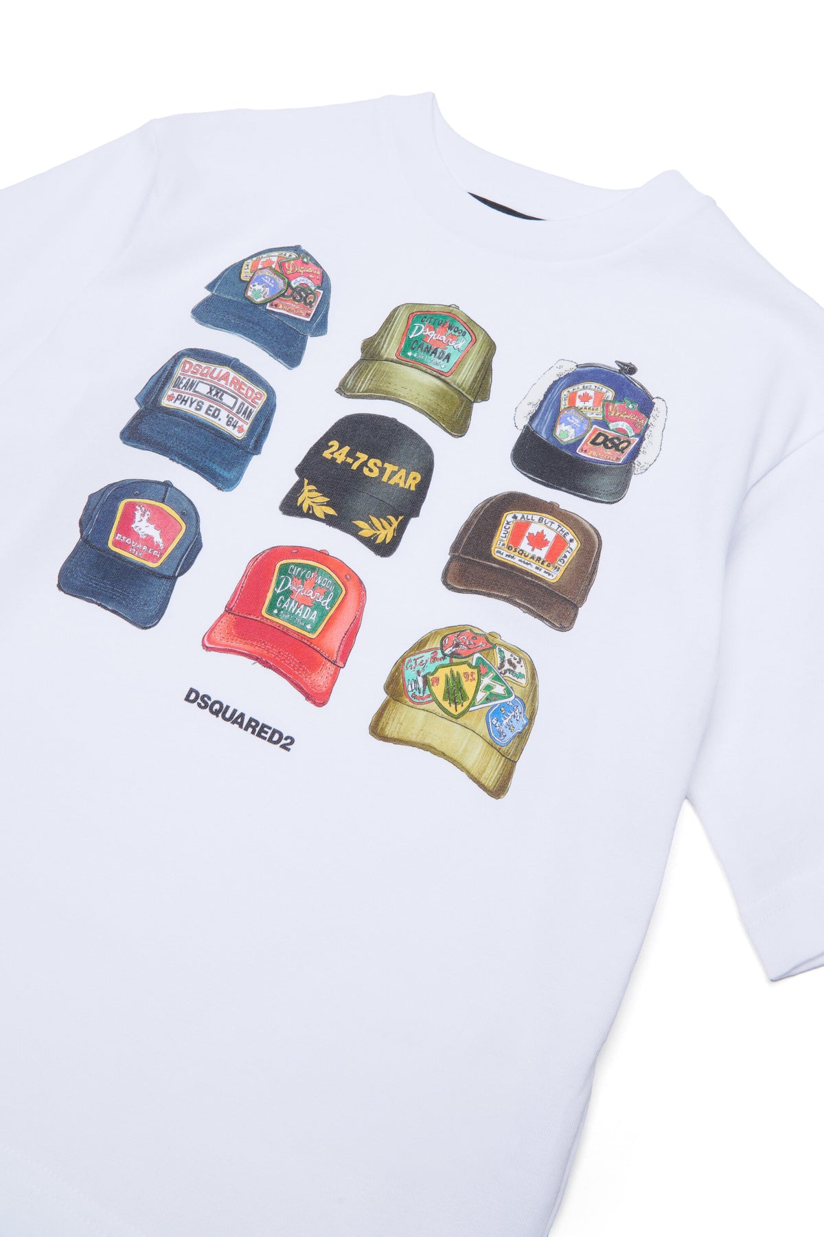 T-shirt with cap print and logo